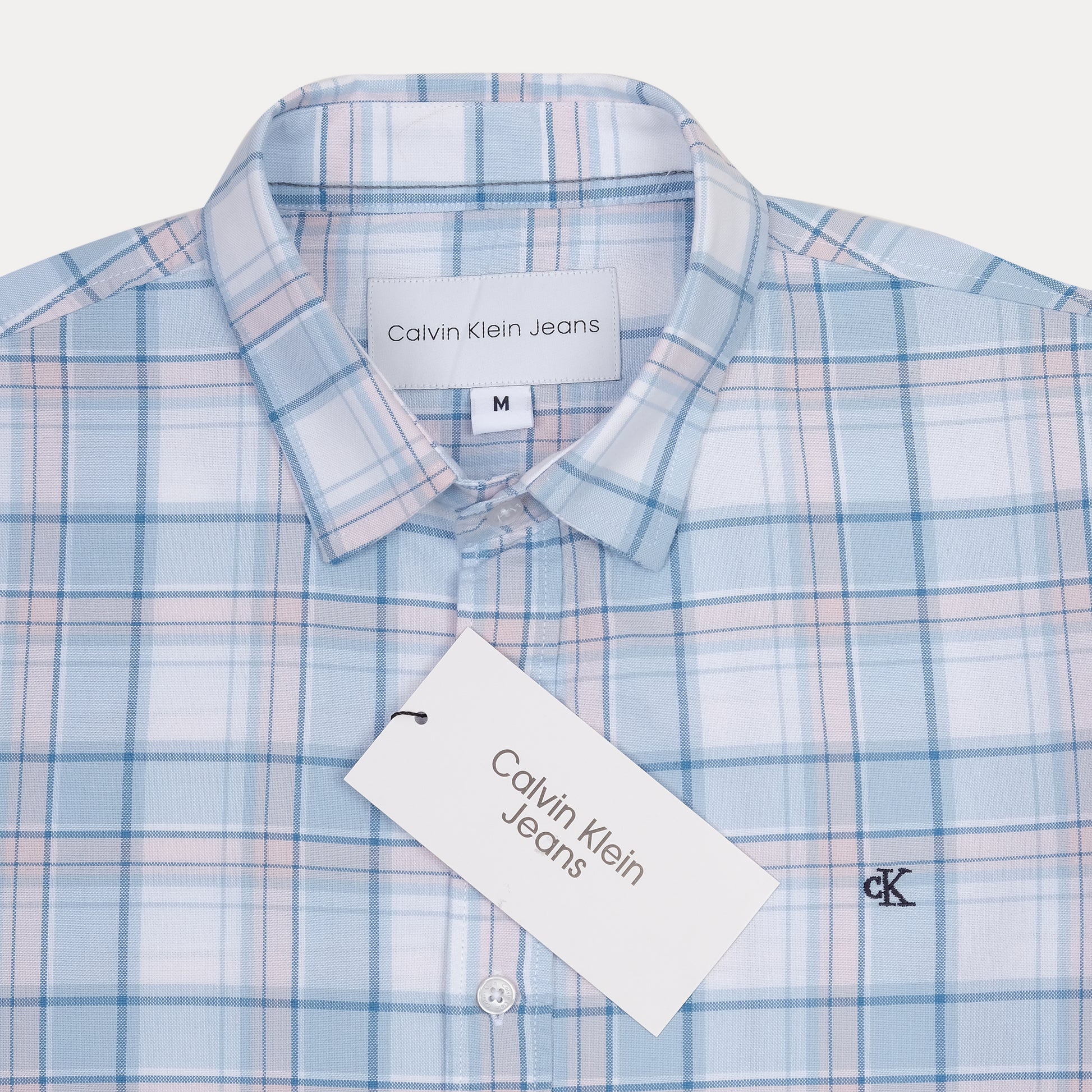 Calvin Klein Jeans Breezy Blue Plaid Button-Up Shirt