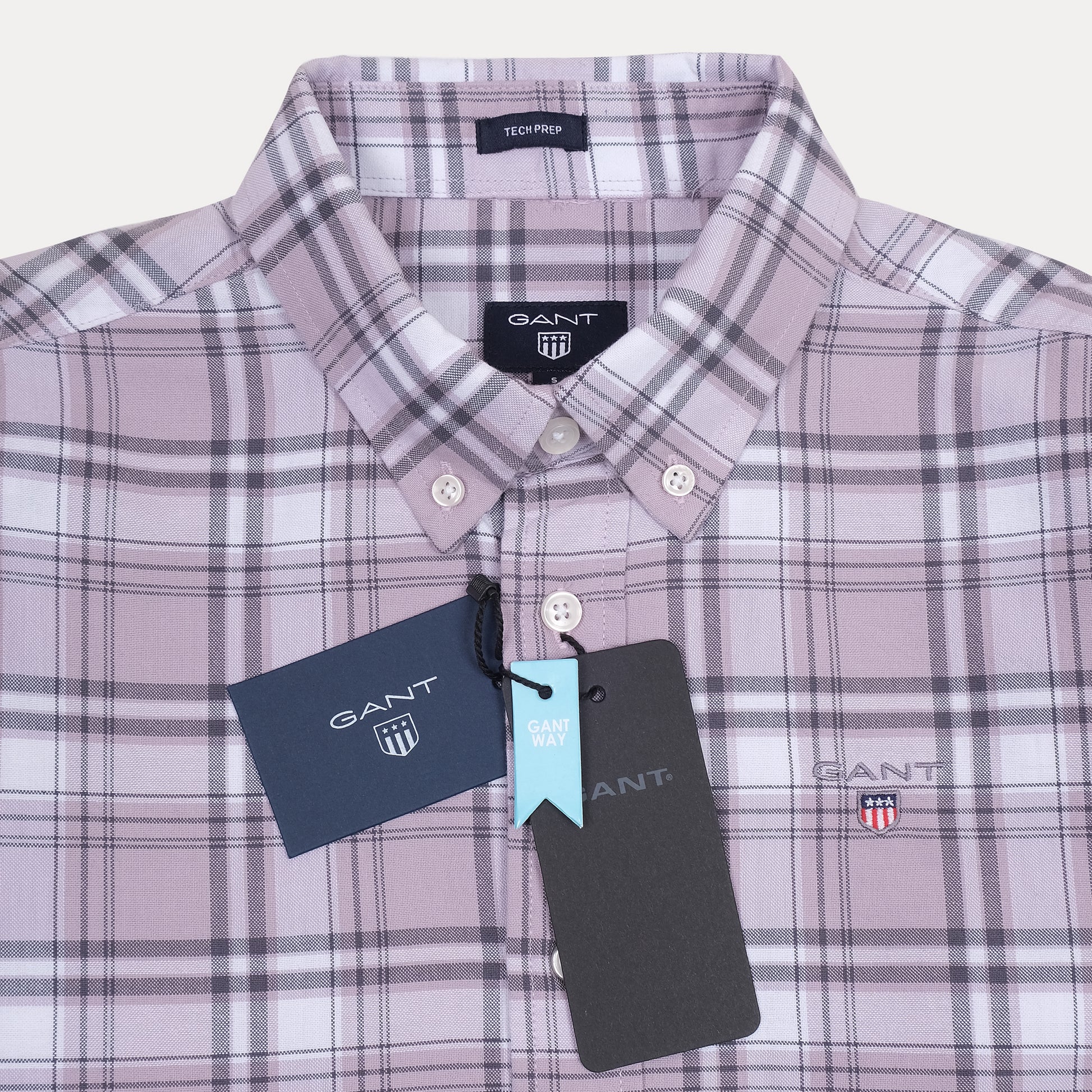 GANT Lavender Mist Tailored Fit Long Sleeve Button-Down Shirt