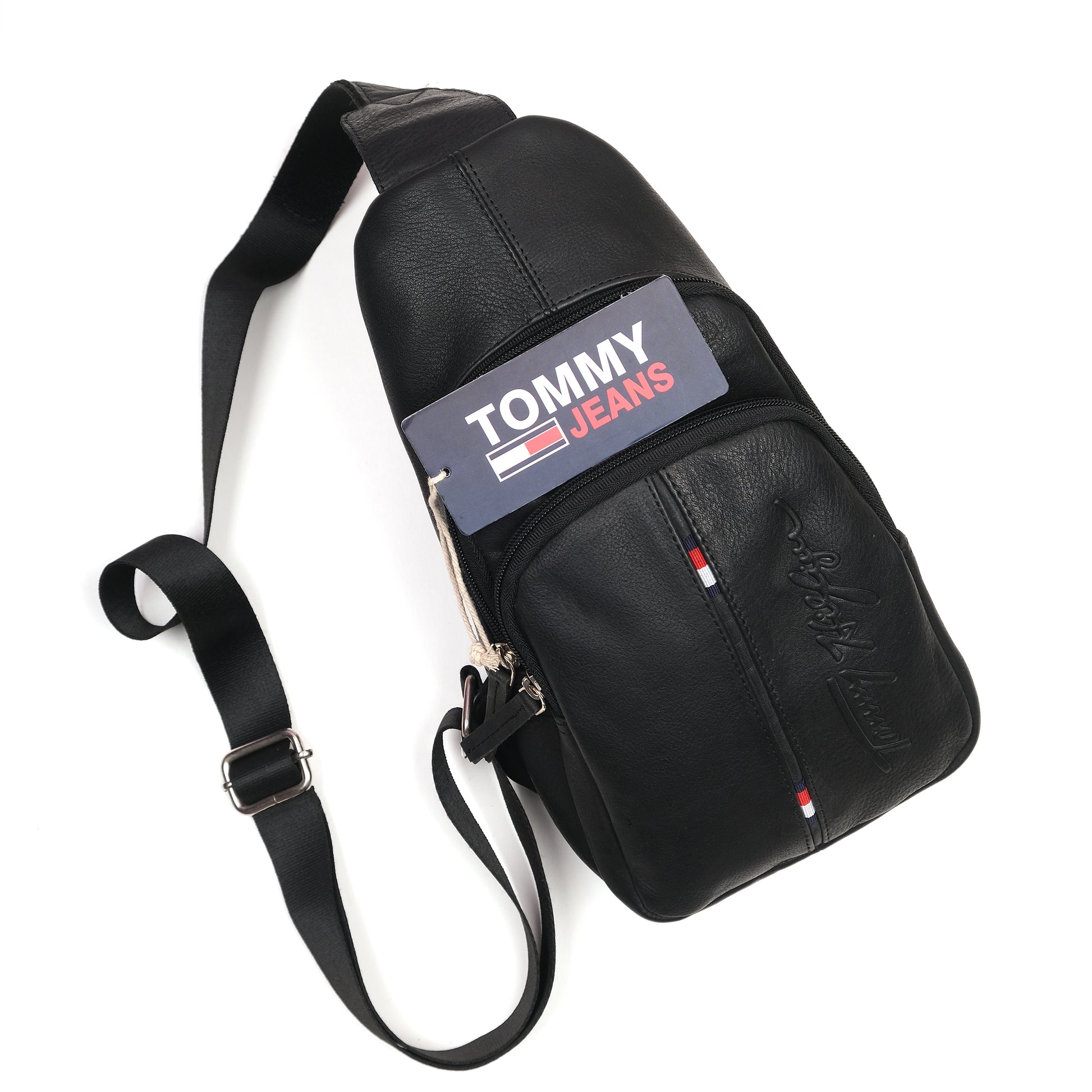 Tommy Jeans Sleek Urban Sling Bag in Midnight Black