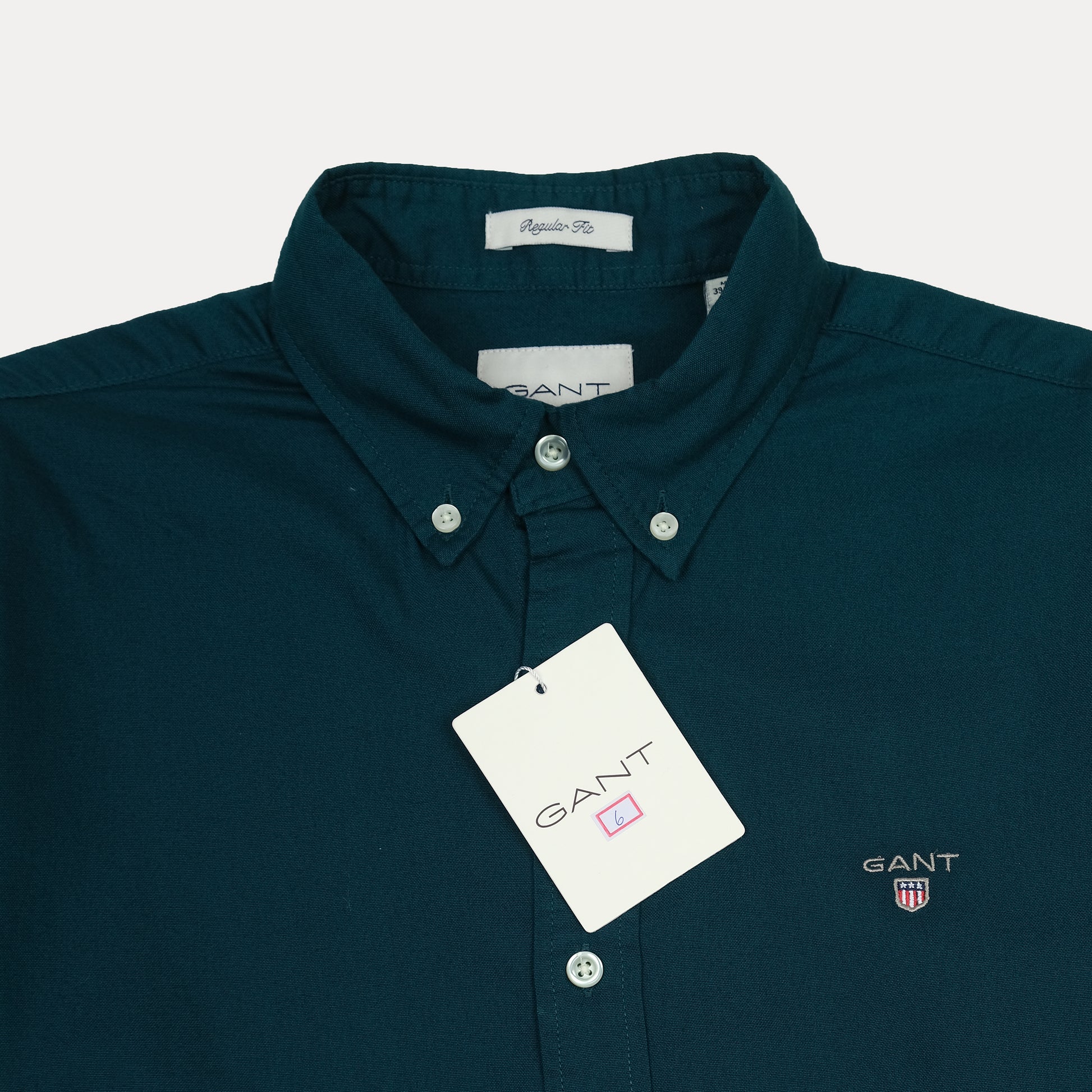 GANT Effortlessly Elegant Short-Sleeve Shirt in Deep Teal