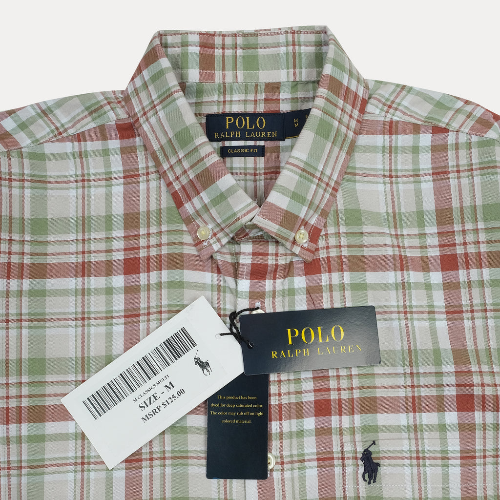 POLO RALPH LAUREN Rustic Sage Classic Fit Long Sleeve Plaid Shirt