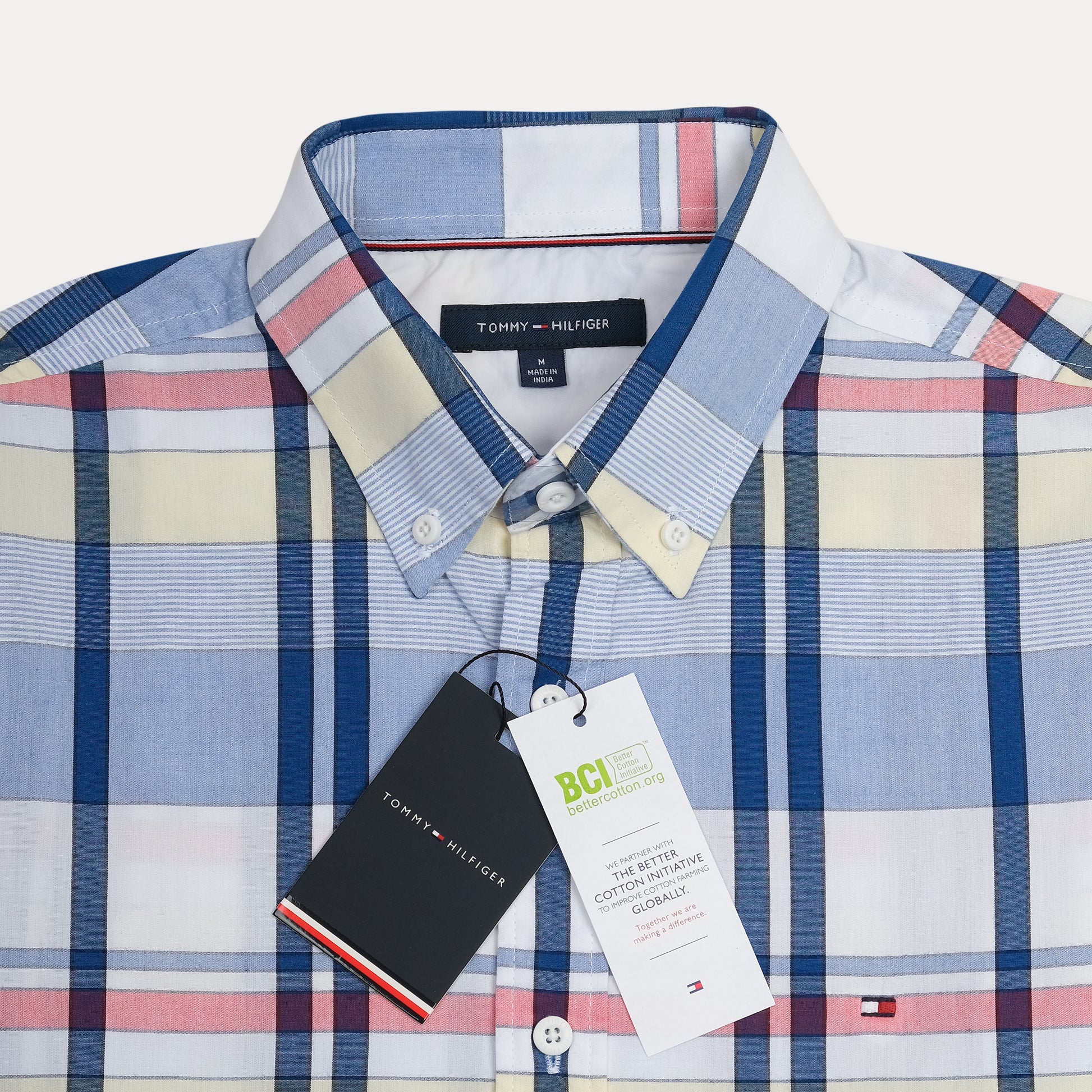 Tommy Hilfiger Classic Cotton Checkered Shirt in Serene Sky