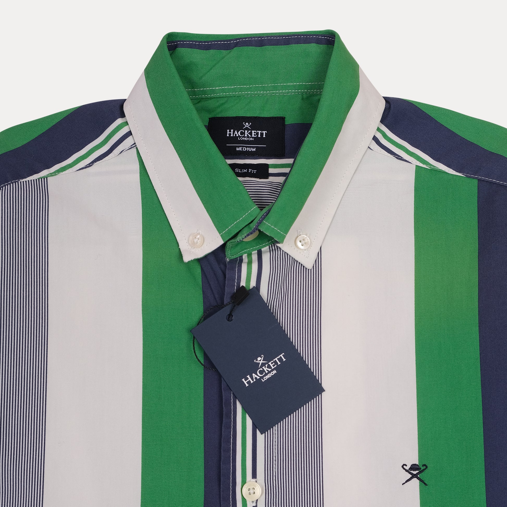 HACKETT Striped Cotton Button-Up Shirt