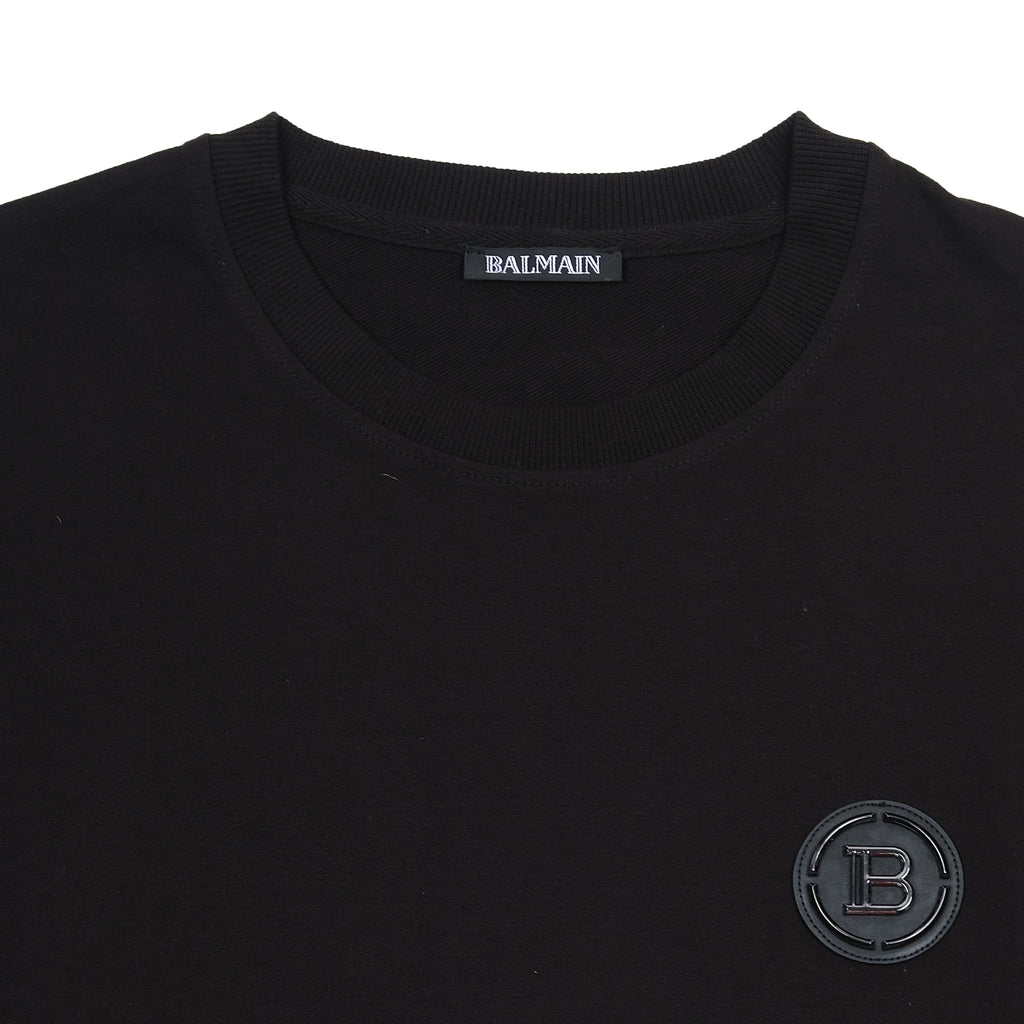 BALMAIN Luxe Black Logo Sweatshirt