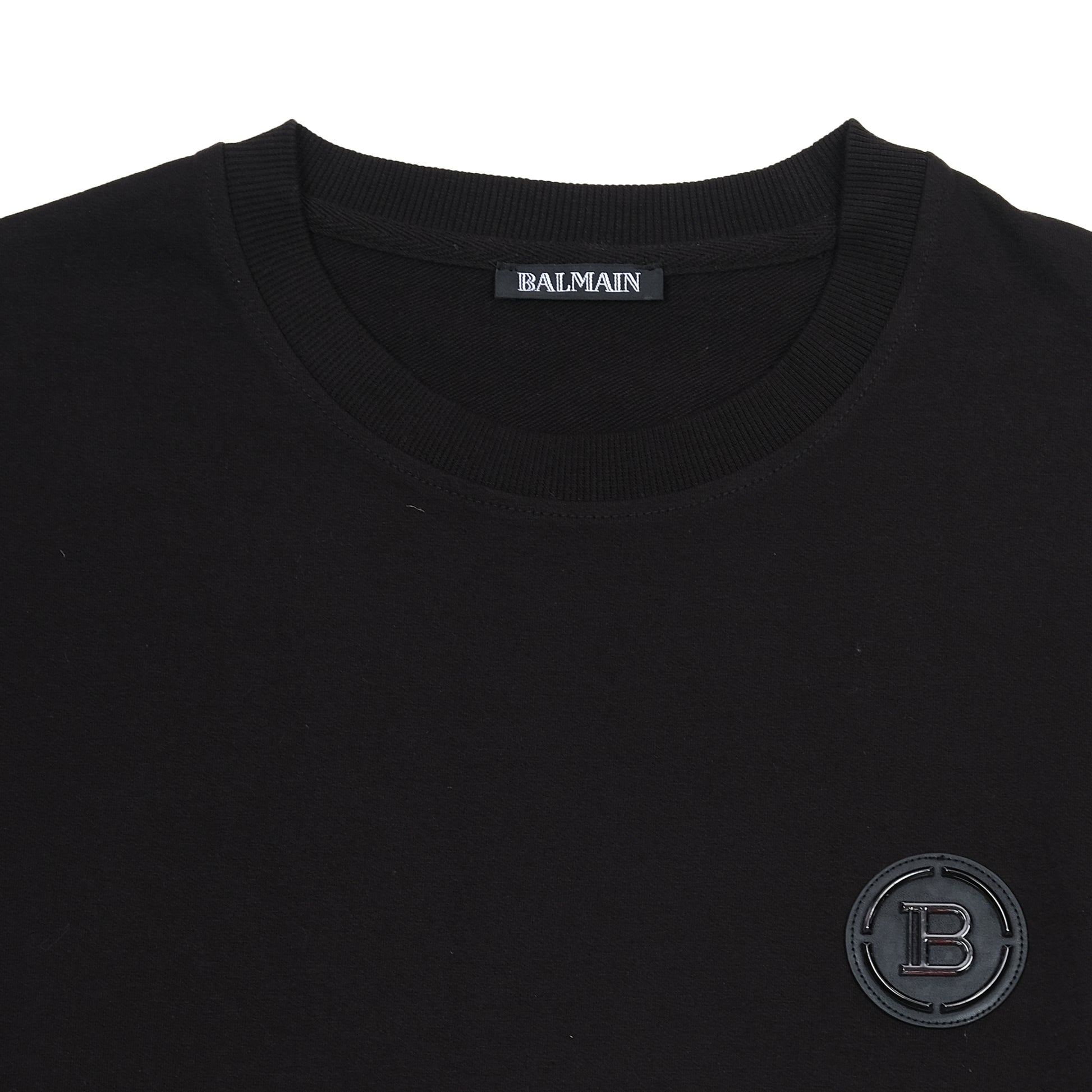 BALMAIN Luxe Black Logo Sweatshirt