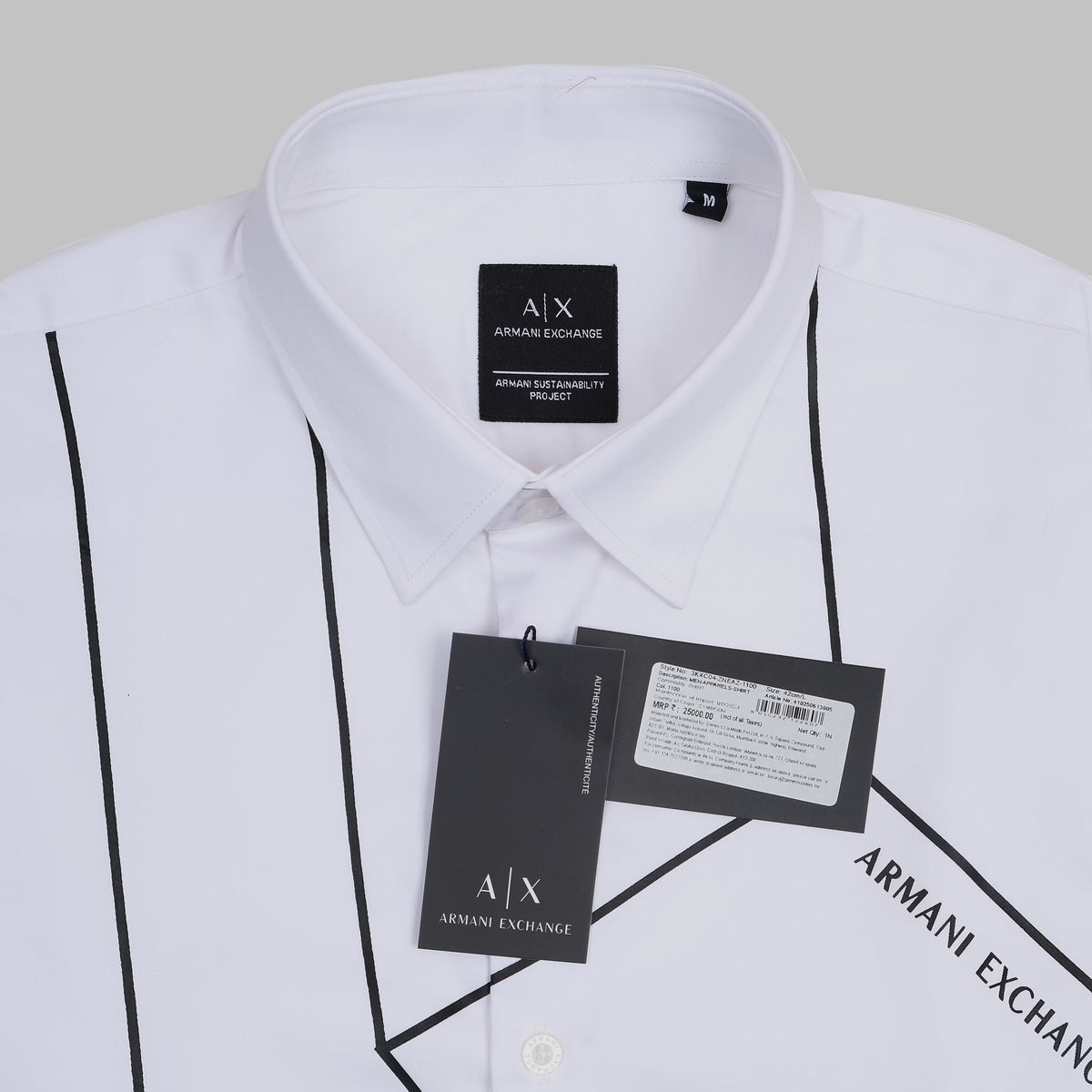 ARMANI EXCHANGE Ethereal Pearl Classic Fit Long Sleeve Shirt