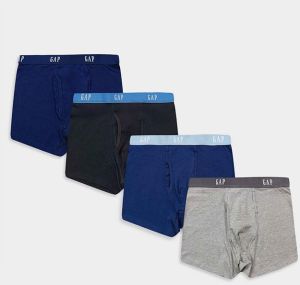 GAP Tranquil Azure Comfort-Fit 4-Pack Stretch Boxer Briefs for Men