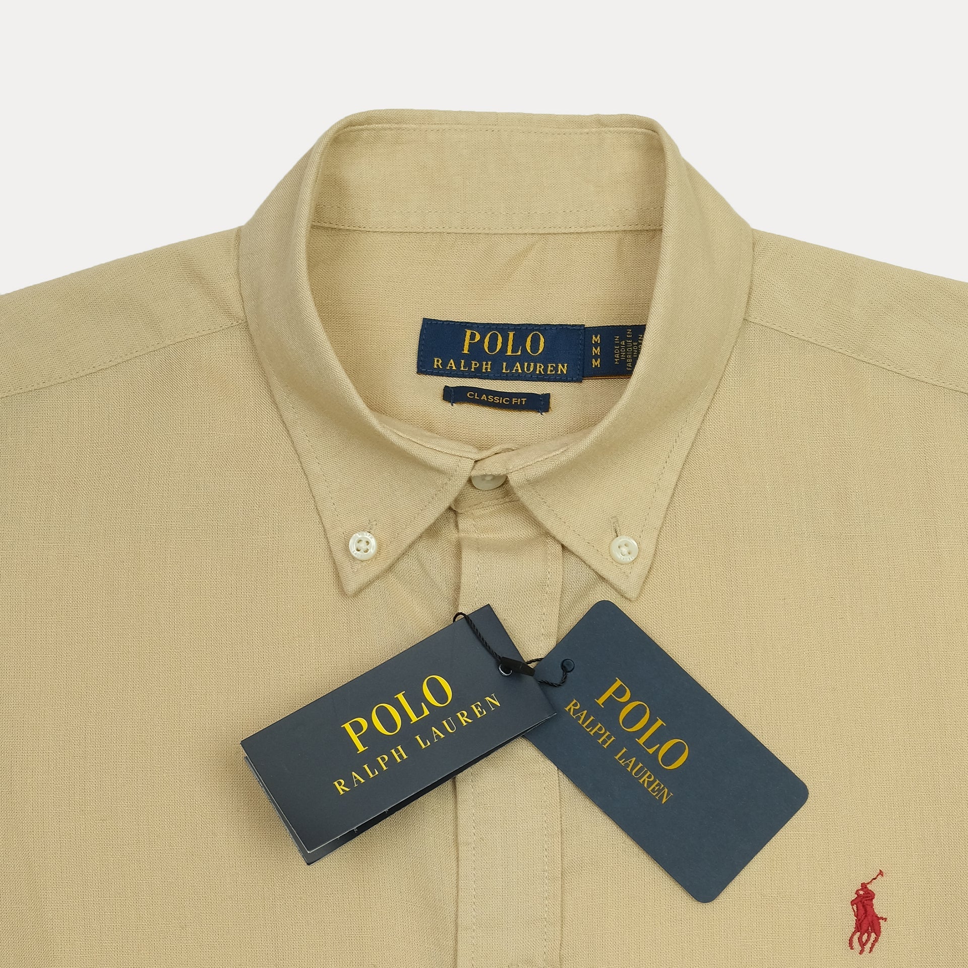 POLO RALPH LAUREN Honeyed Wheat Classic Relaxed Fit Long Sleeve Button-Up Shirt