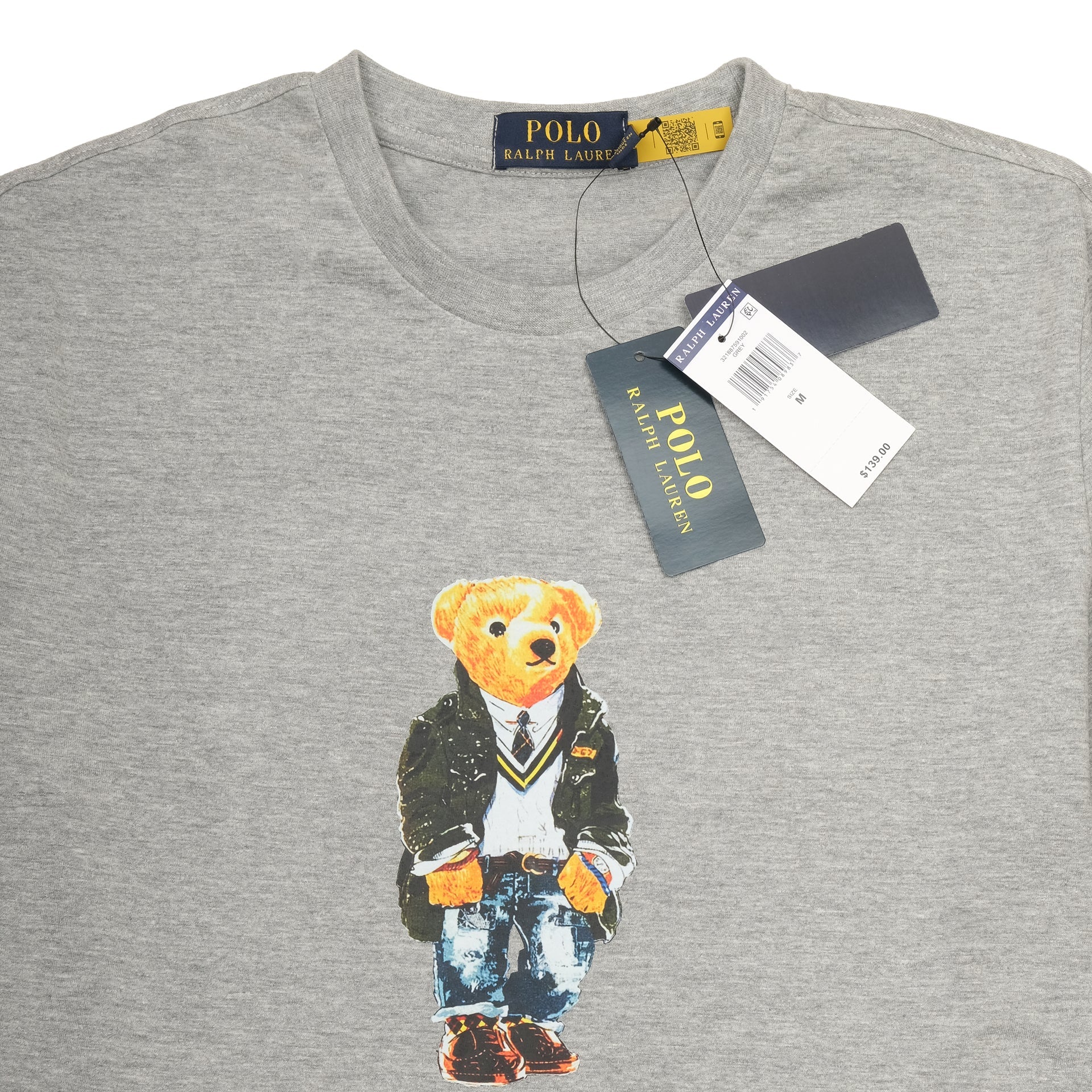 POLO RALPH LAUREN Misty Ash Relaxed Fit Short Sleeve Graphic Tee