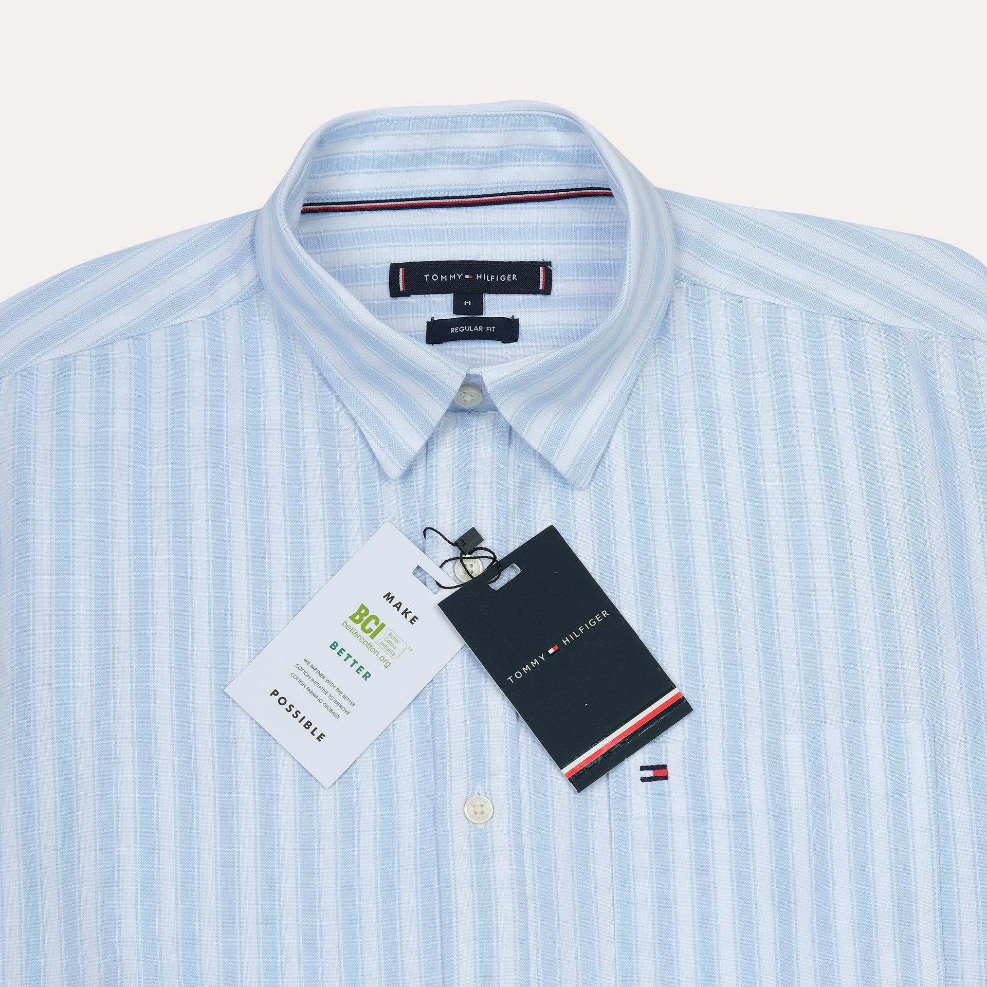 TOMMY HILFIGER Celestial Aqua Classic Fit Long Sleeve Button-Up Shirt