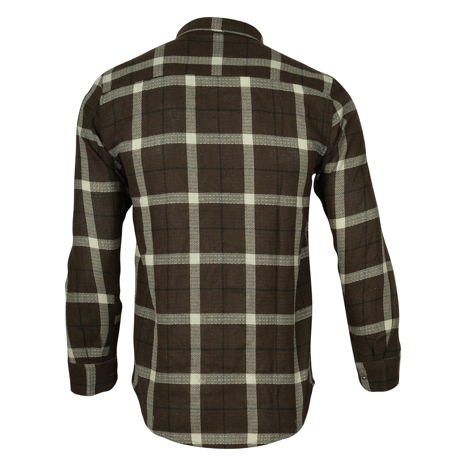 BURBERRY Rustic Walnut Check Flannel Long Sleeve Shirt