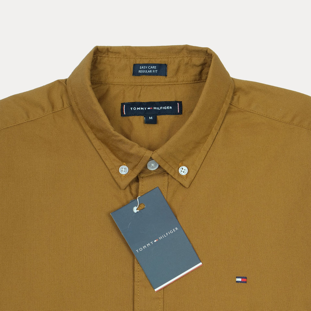 TOMMY HILFIGER Rusted Ember Tailored Fit Long Sleeve Button-Up Shirt