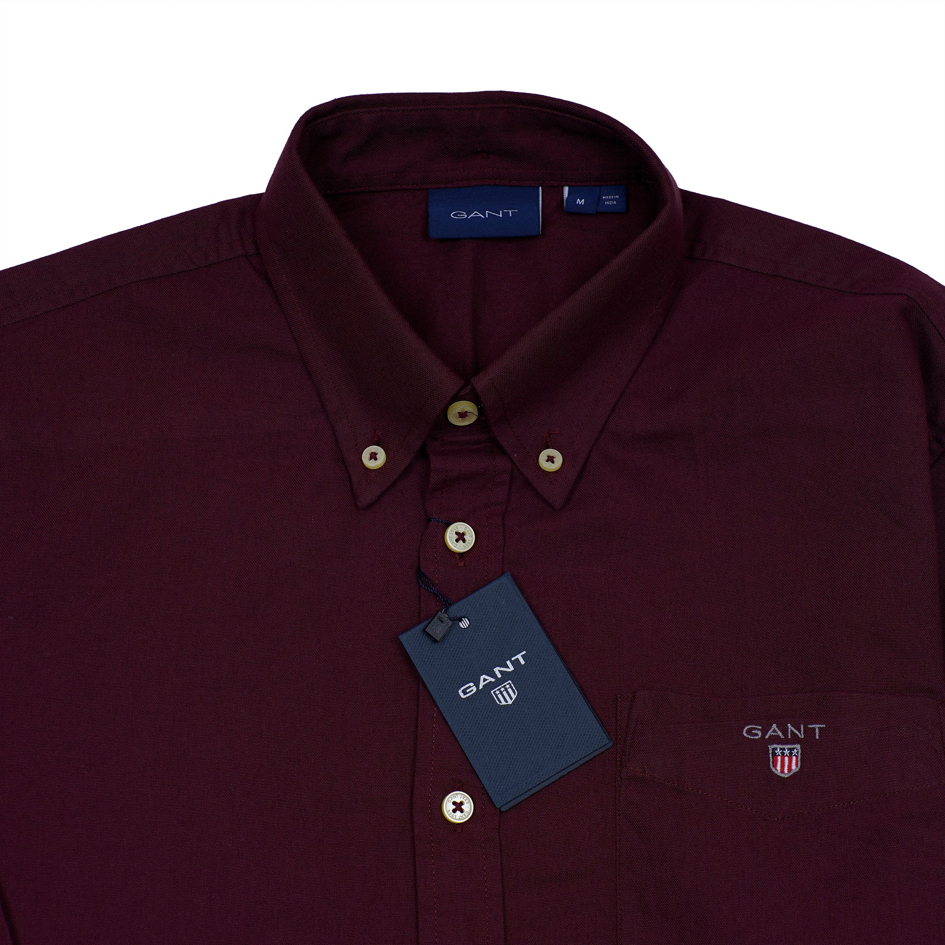 GANT Opulent Garnet Tailored Fit Long Sleeve Button-Up Shirt