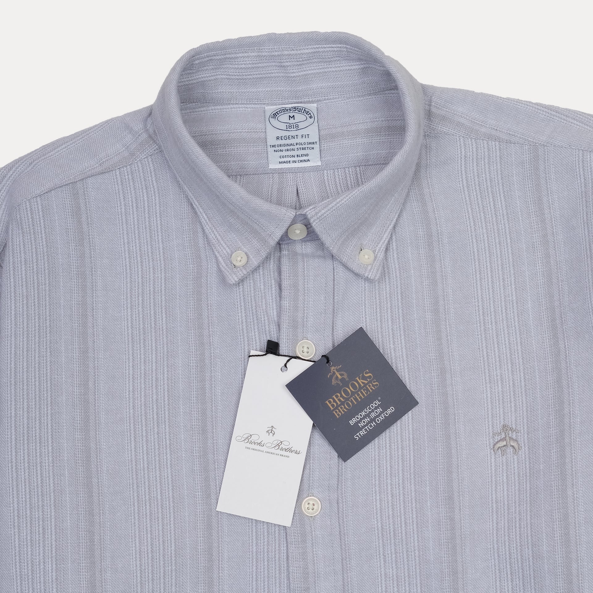BROOKS BROTHERS Serene Sky Tailored Fit Long Sleeve Button-Down Shirt