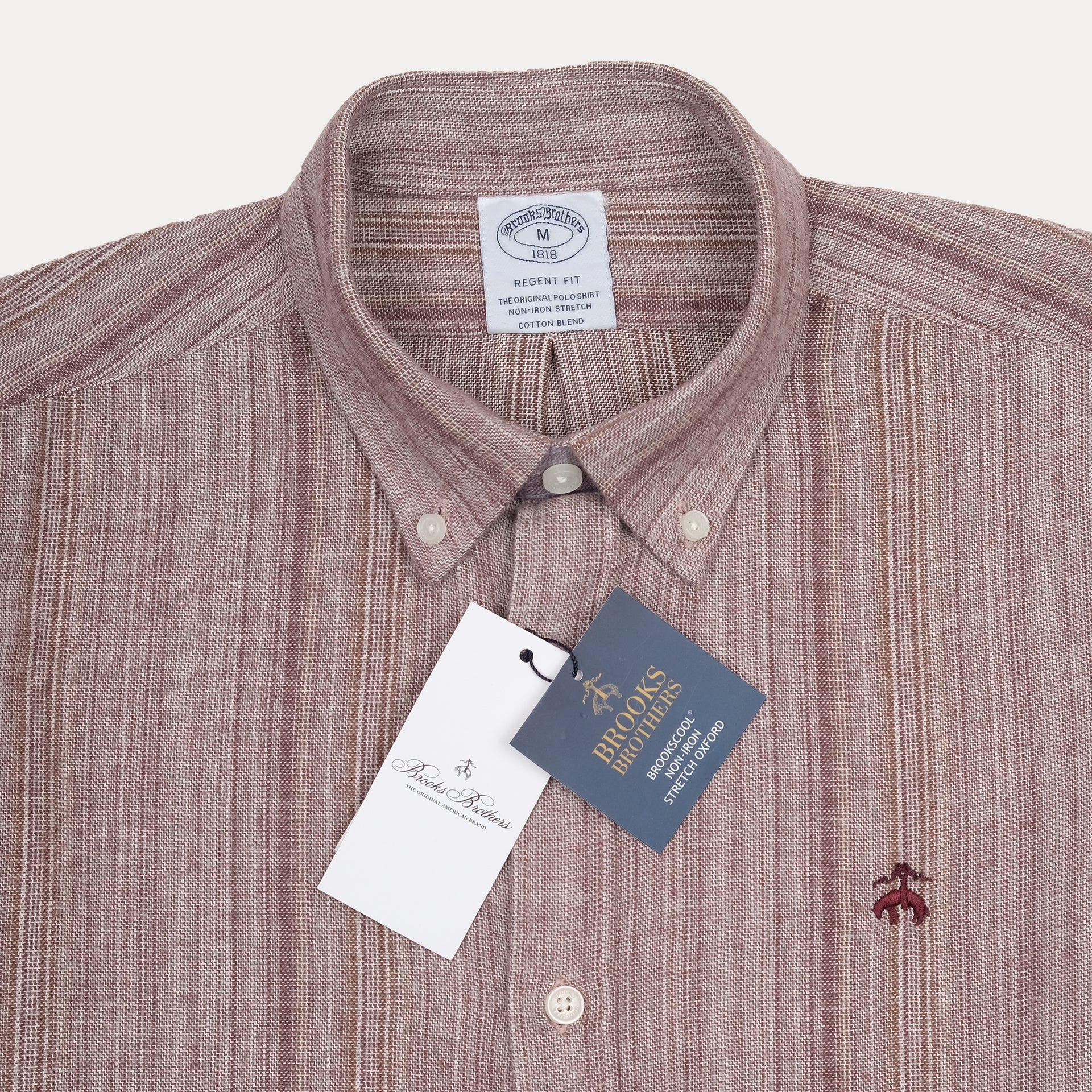 BROOKS BROTHERS Blush Ember Tailored Fit Long Sleeve Button-Down Shirt