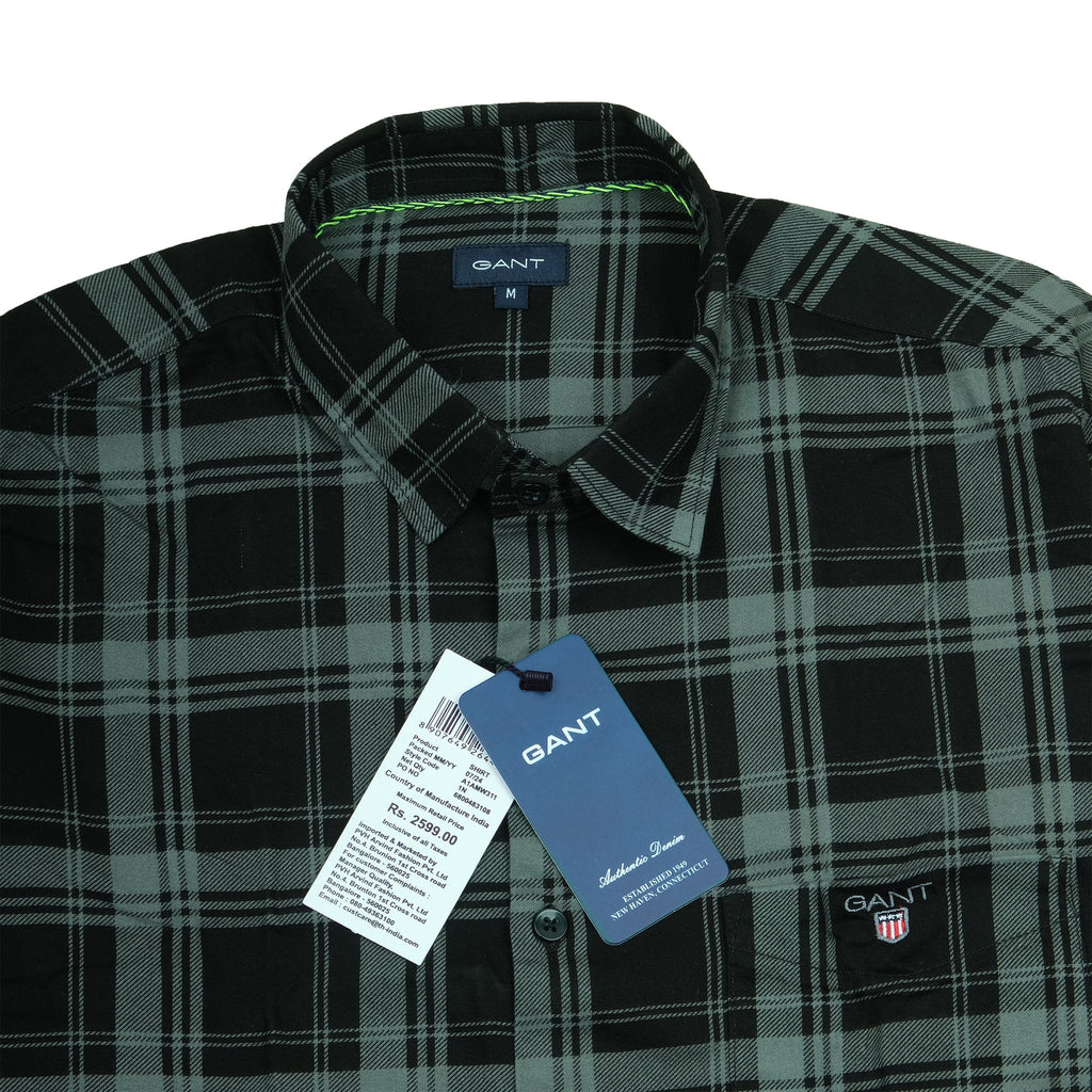 GANT Forest Shadow Slim Fit Long Sleeve Flannel Shirt