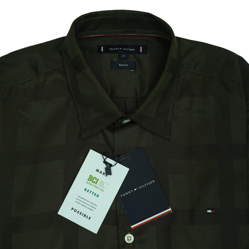 TOMMY HILFIGER Enchanted Forest Luxe Fit Long Sleeve Satin Shirt