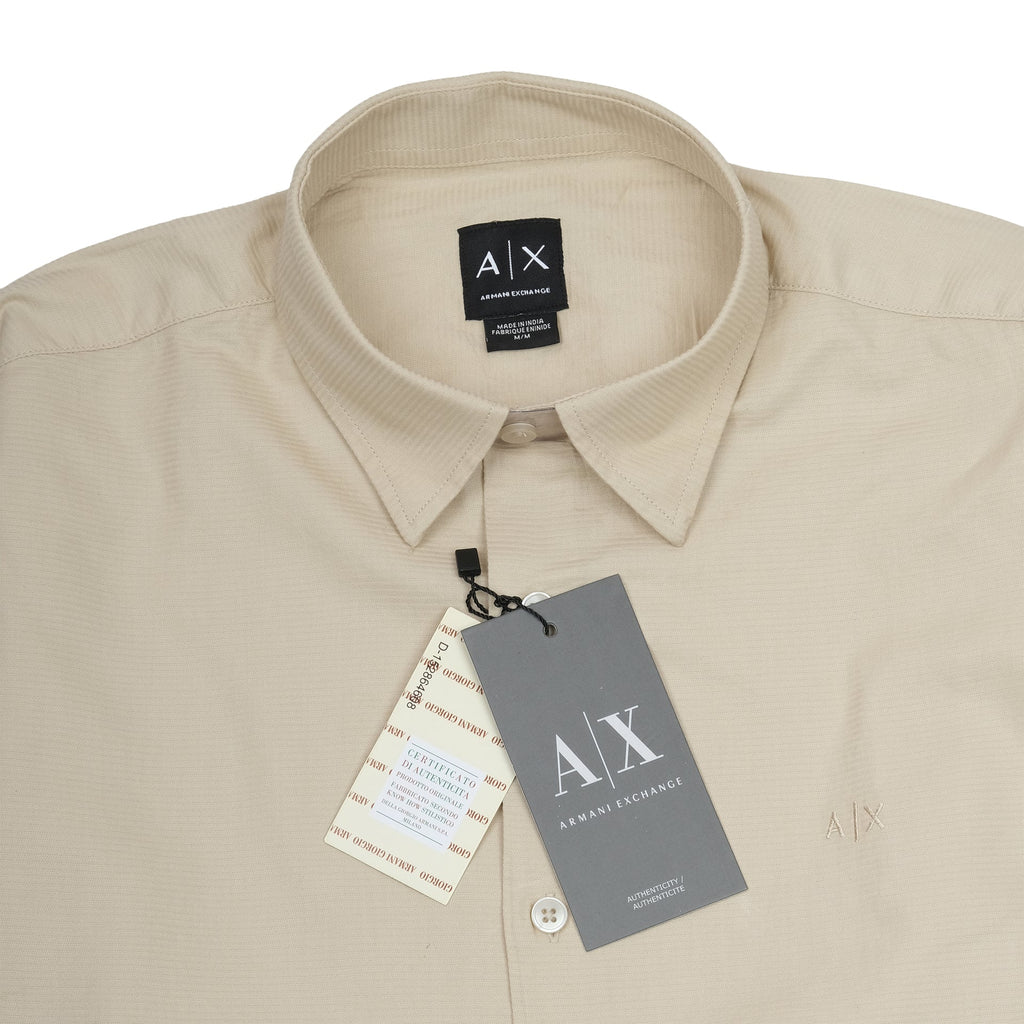 ARMANI EXCHANGE Sandstone Sage Tailored Fit Long Sleeve Shirt