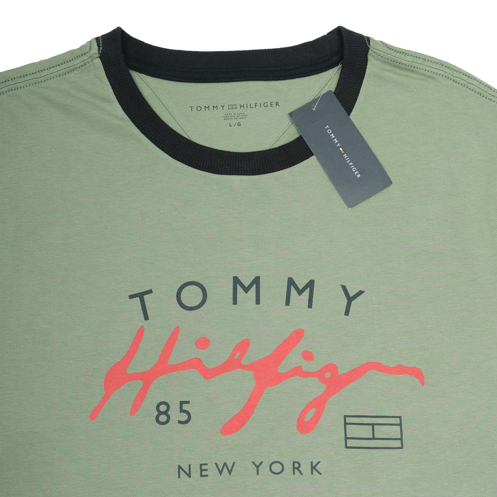 TOMMY HILFIGER Seafoam Green Slim Fit Graphic Tee