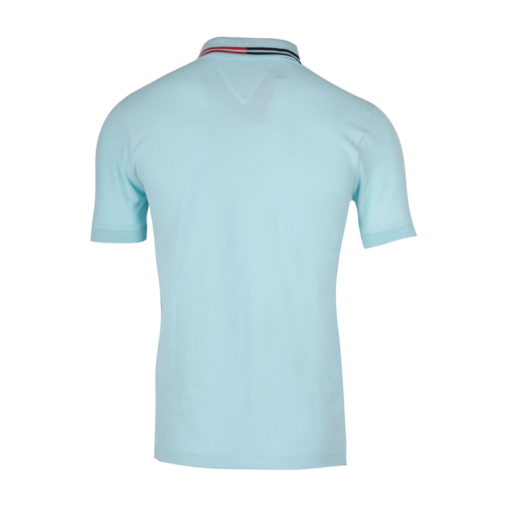 TOMMY HILFIGER Serene Sky Classic Fit Polo Shirt with Contrast Collar