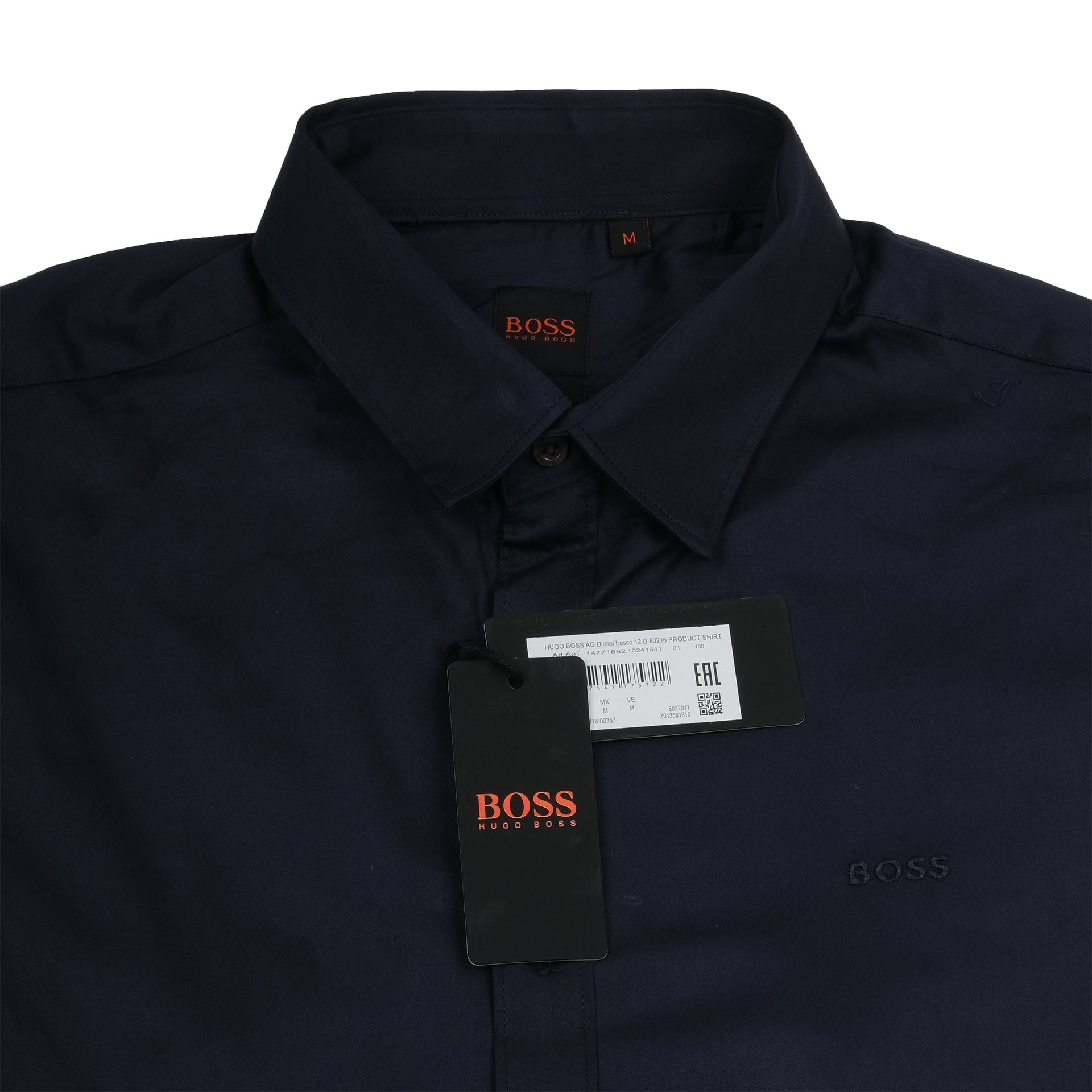 BOSS Midnight Navy Classic Fit Long Sleeve Button-Up Shirt