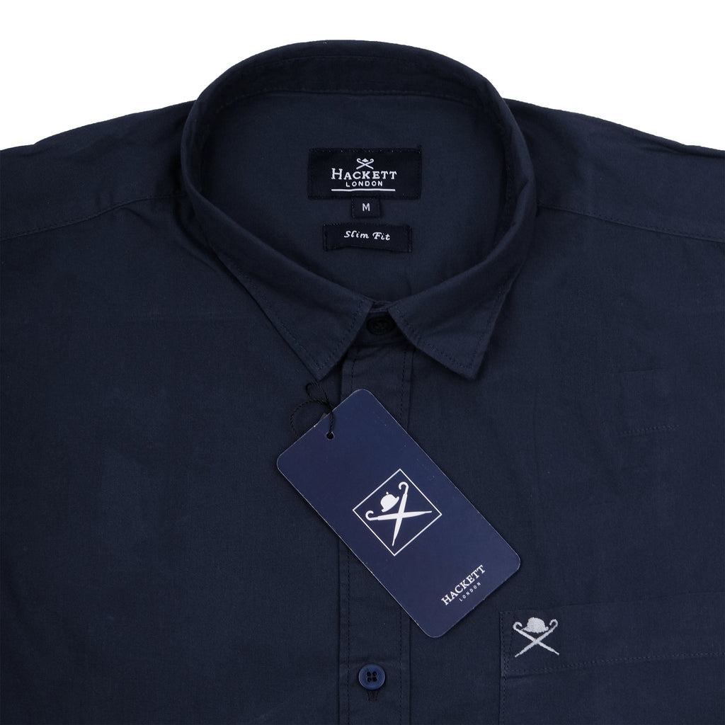HACKETT MIDNIGHT NAVY Slim Fit Classic Button-Up Shirt