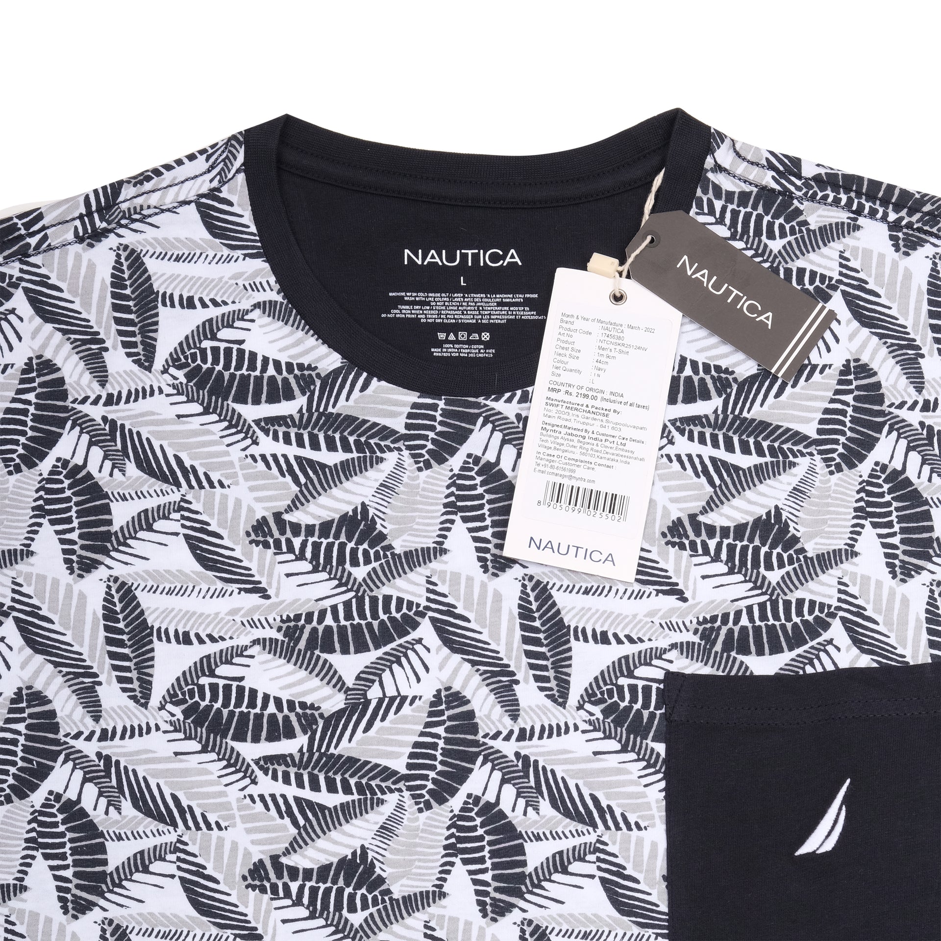 NAUTICA Midnight Oasis Slim Fit Short Sleeve Shirt