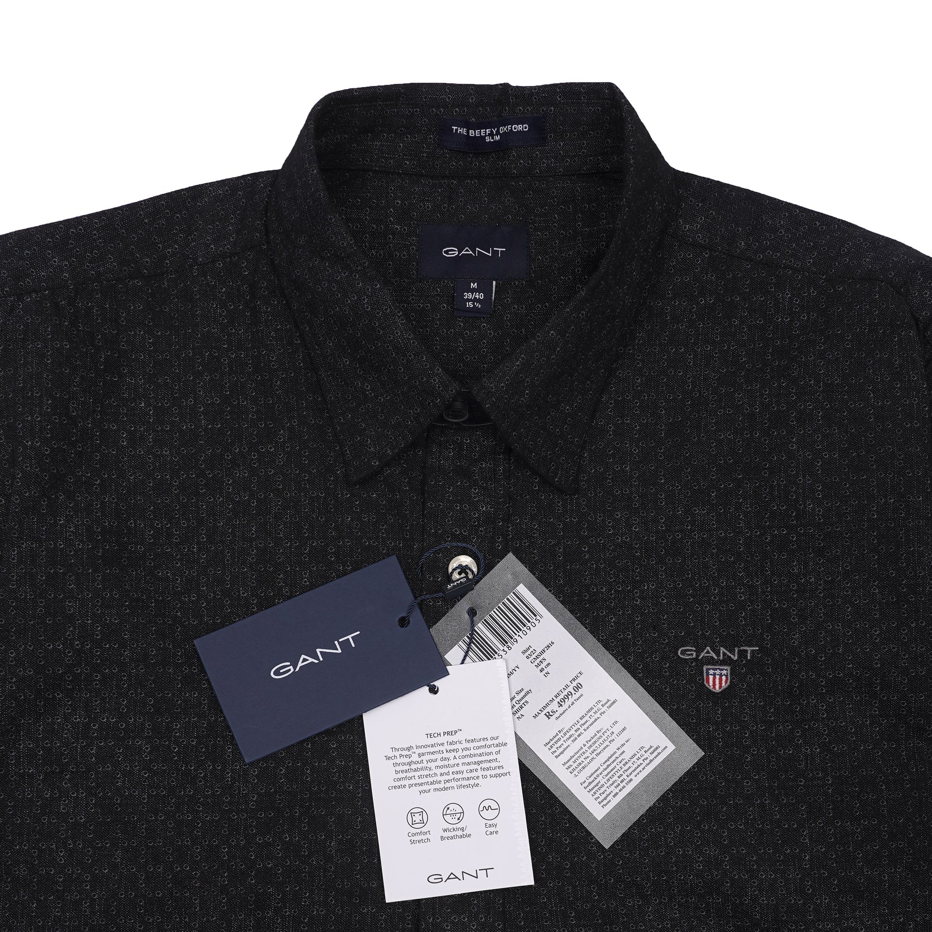 GANT Astral Indigo Tailored Fit Long Sleeve Oxford Shirt