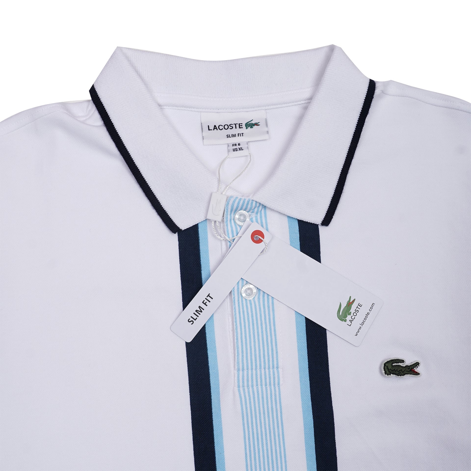 LACOSTE Serene Sky Tailored Fit Short Sleeve Piqué Polo Shirt