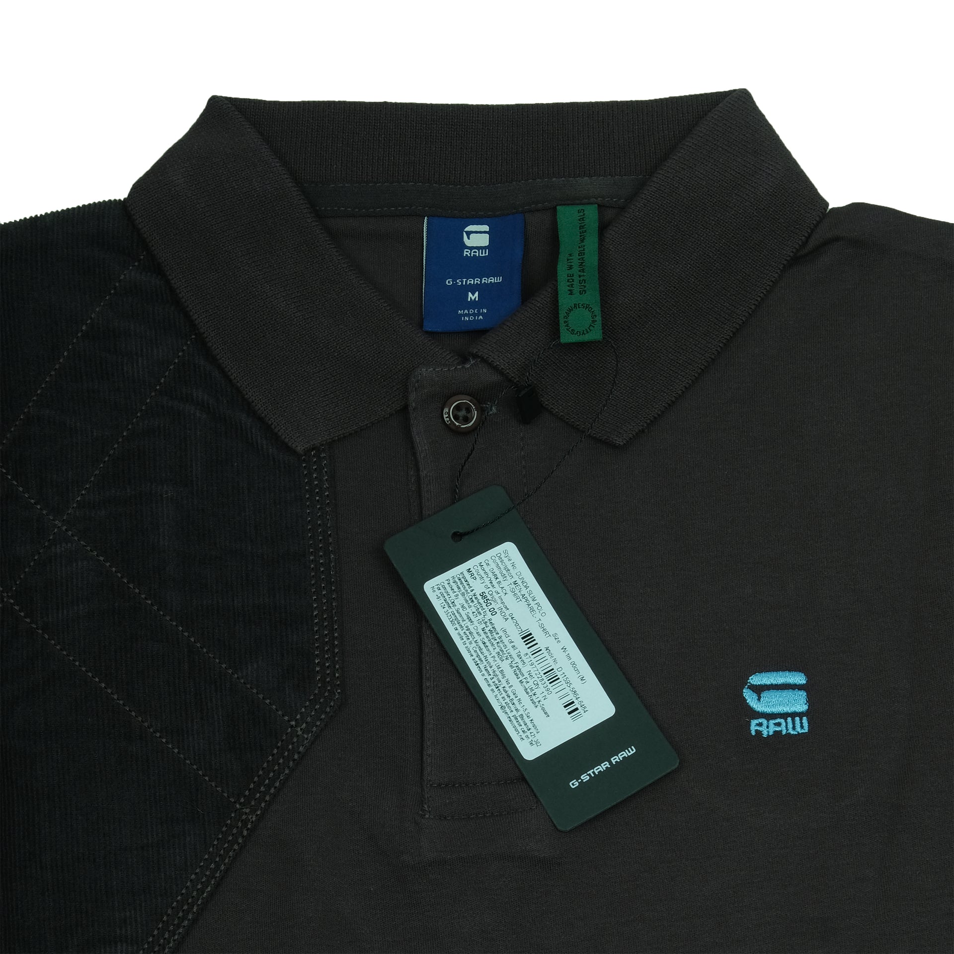 RAW Midnight Ember Tailored Fit Short Sleeve Piqu�� Polo Shirt