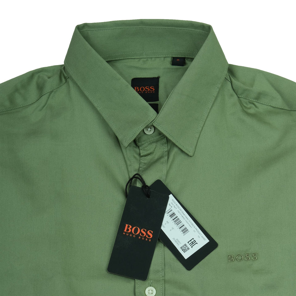 BOSS Sagewood Green Classic Fit Long Sleeve Shirt