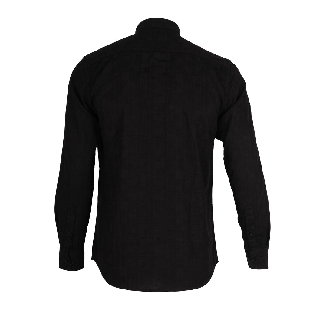 LACOSTE Onyx Noir Classic Fit Long Sleeve Button-Up Shirt