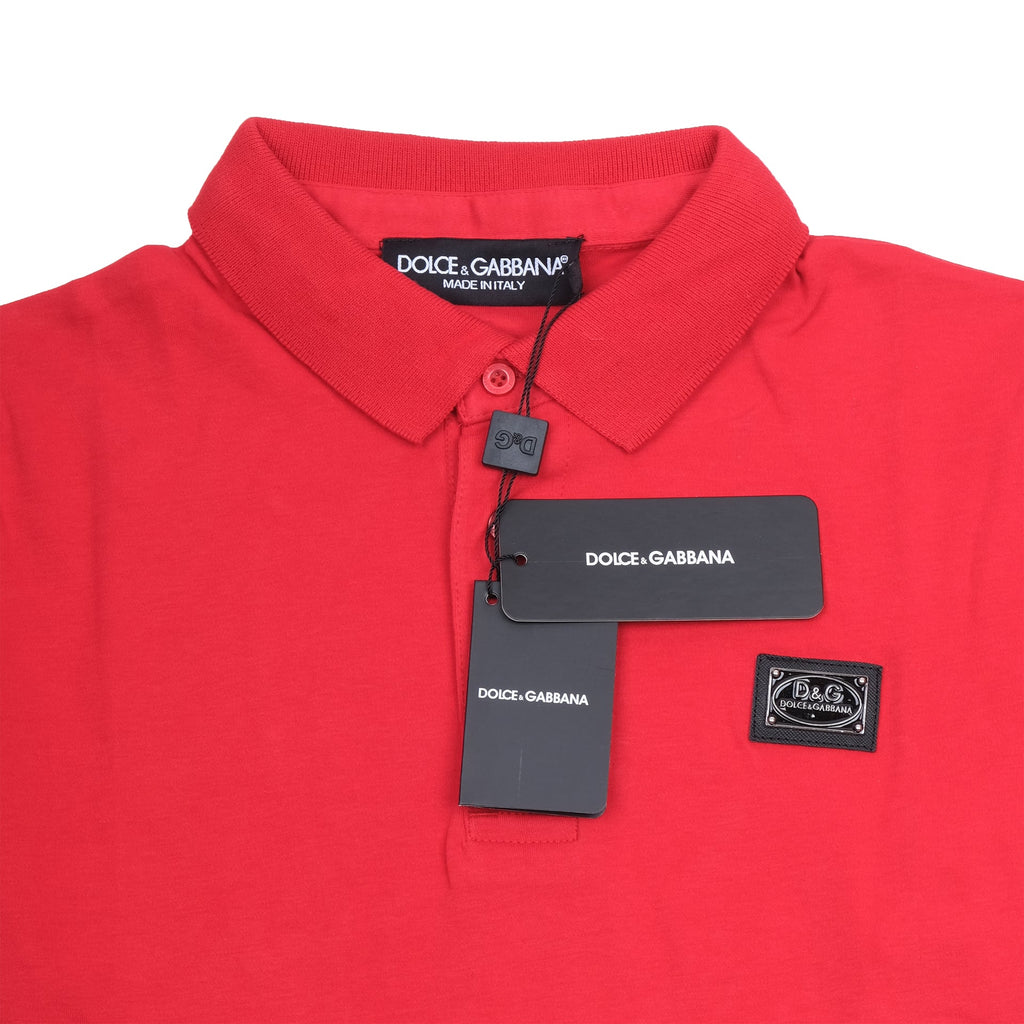 DOLCE&GABBANA Scarlet Ember Classic Fit Cotton Polo Shirt