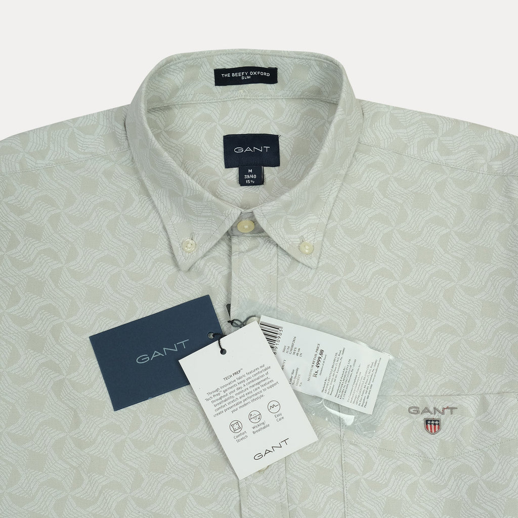 GANT Tranquil Seafoam Slim Fit Long Sleeve Oxford Shirt