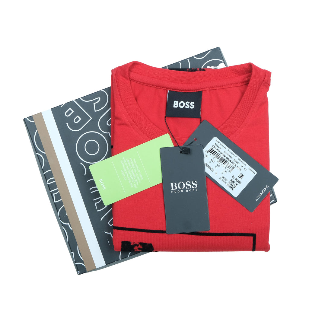 BOSS Fiery Coral Oversized Graphic Print Tee