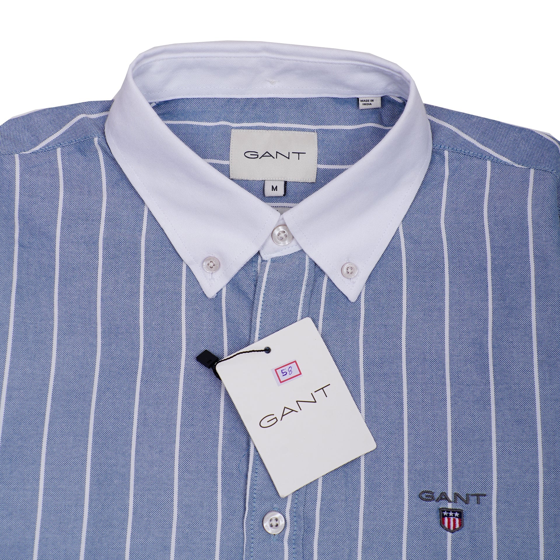 GANT Prismatic Azure Tailored Fit Long Sleeve Button-Up Shirt