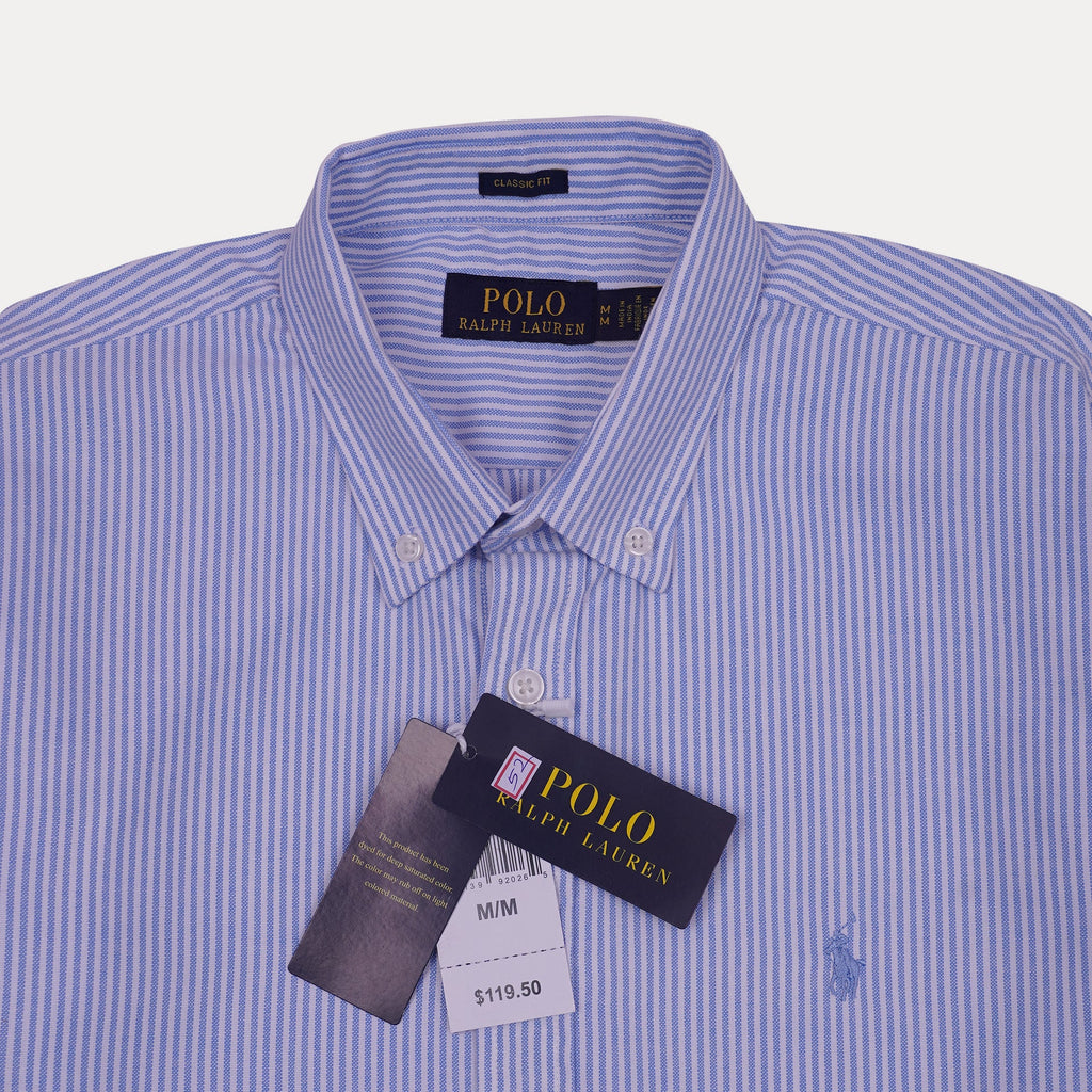 POLO RALPH LAUREN Serene Aqua Tailored Fit Long Sleeve Button-Down Shirt