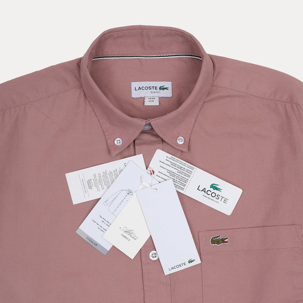 LACOSTE Blush Petal Classic Fit Long Sleeve Button-Up Shirt