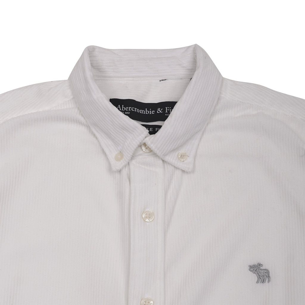 ABERCROMBIE & FITCH Pristine Ivory Tailored Fit Long Sleeve Shirt