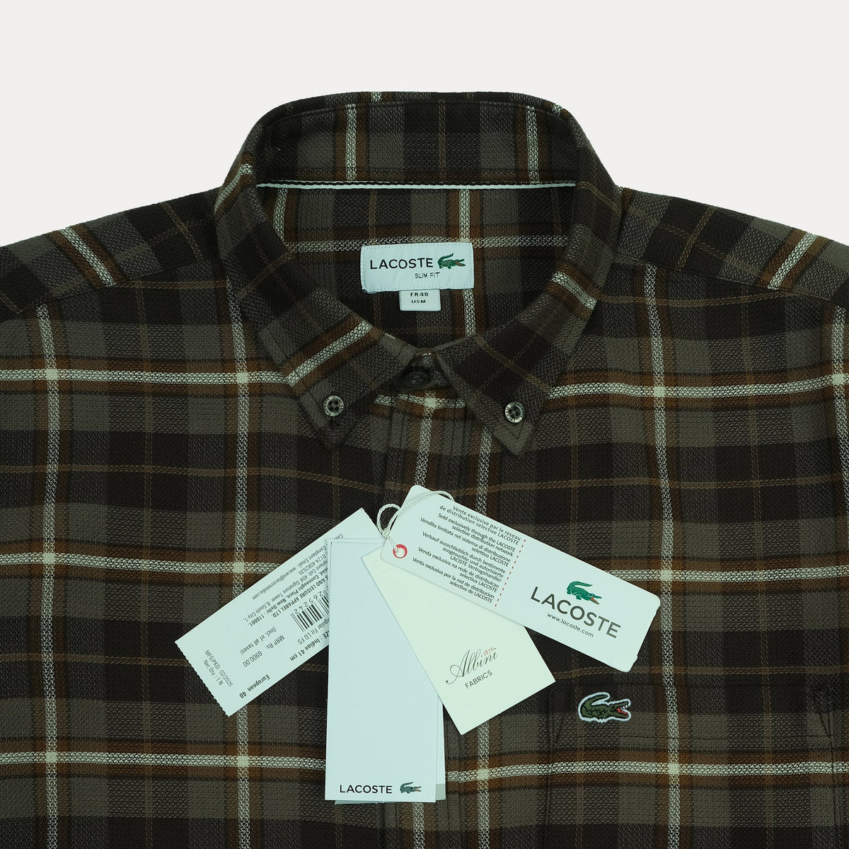 Lacoste Classic Fit Plaid Button-Up Shirt