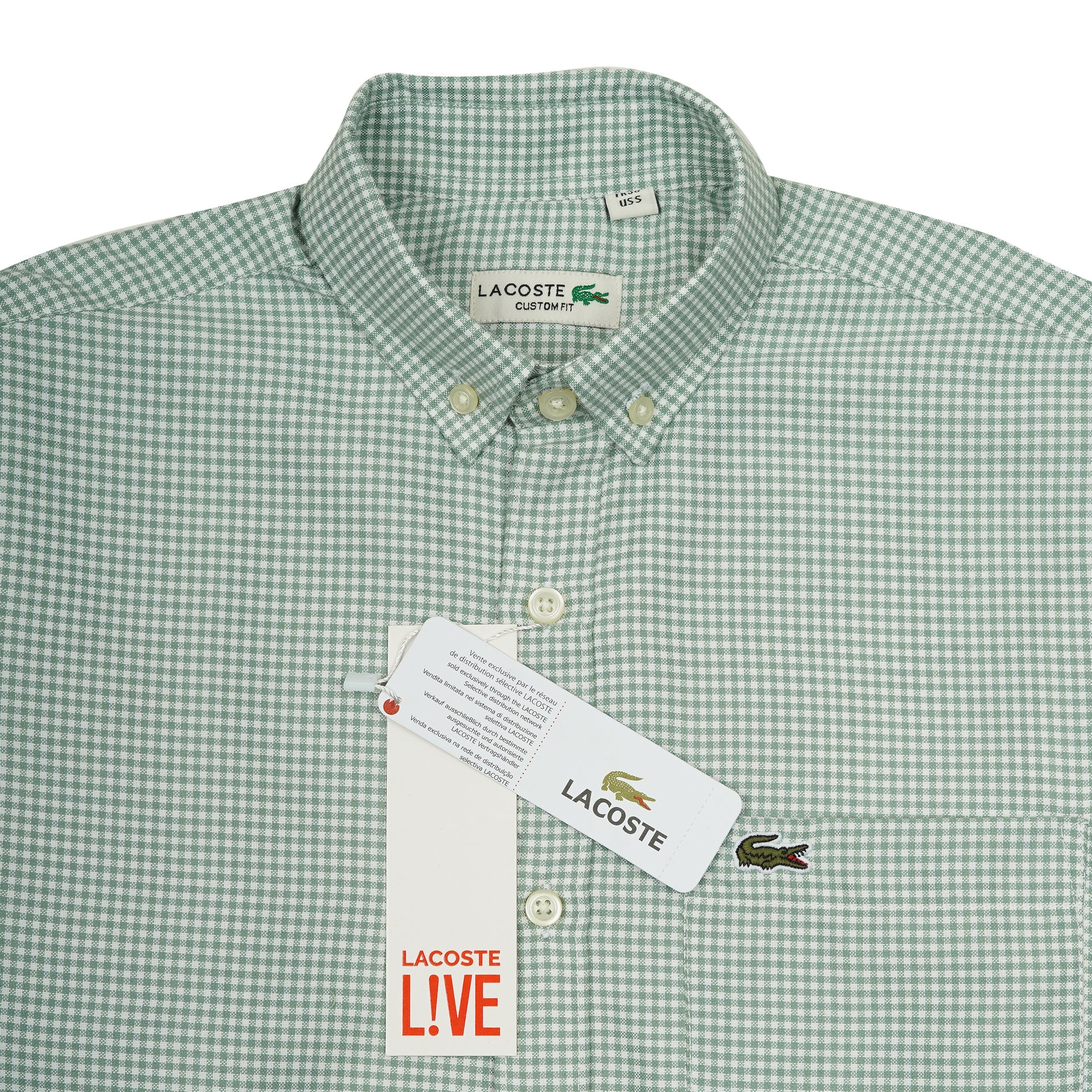 LACOSTE Enchanted Fern Classic Fit Long Sleeve Gingham Shirt