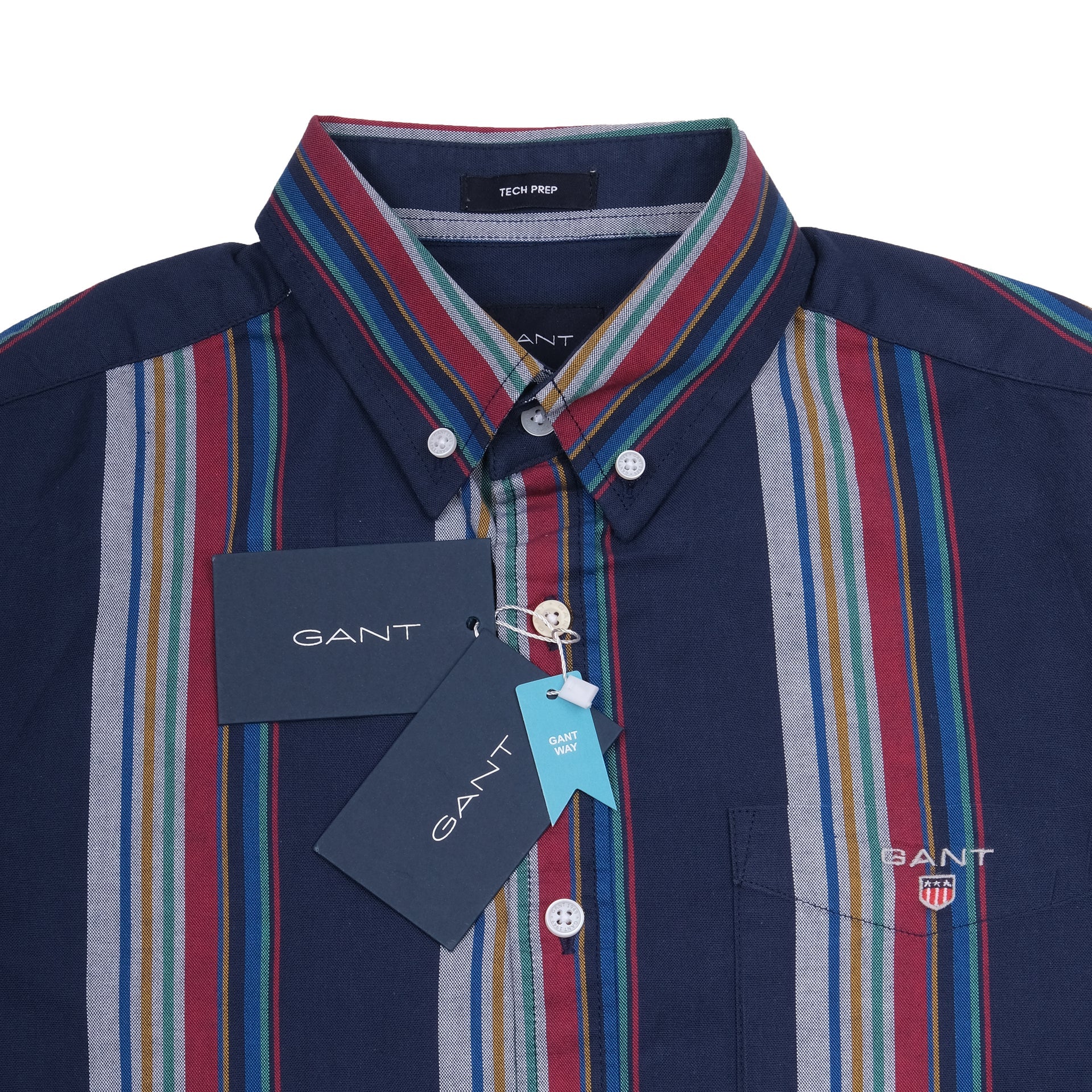 GANT Ocean Depths Multi Stripe Classic Fit Long Sleeve Button-Up Shirt