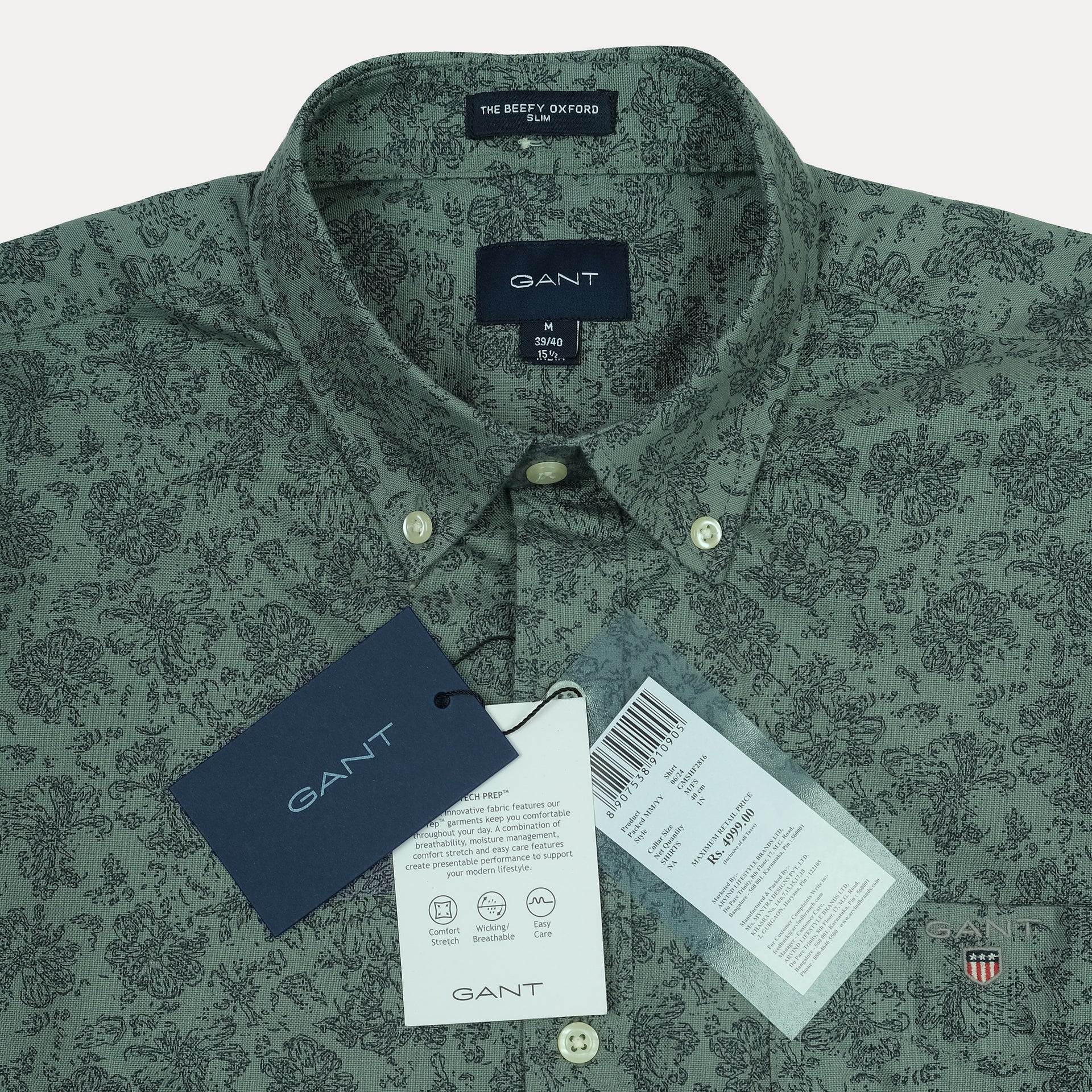 GANT Mystic Sage Slim Fit Long Sleeve Oxford Shirt