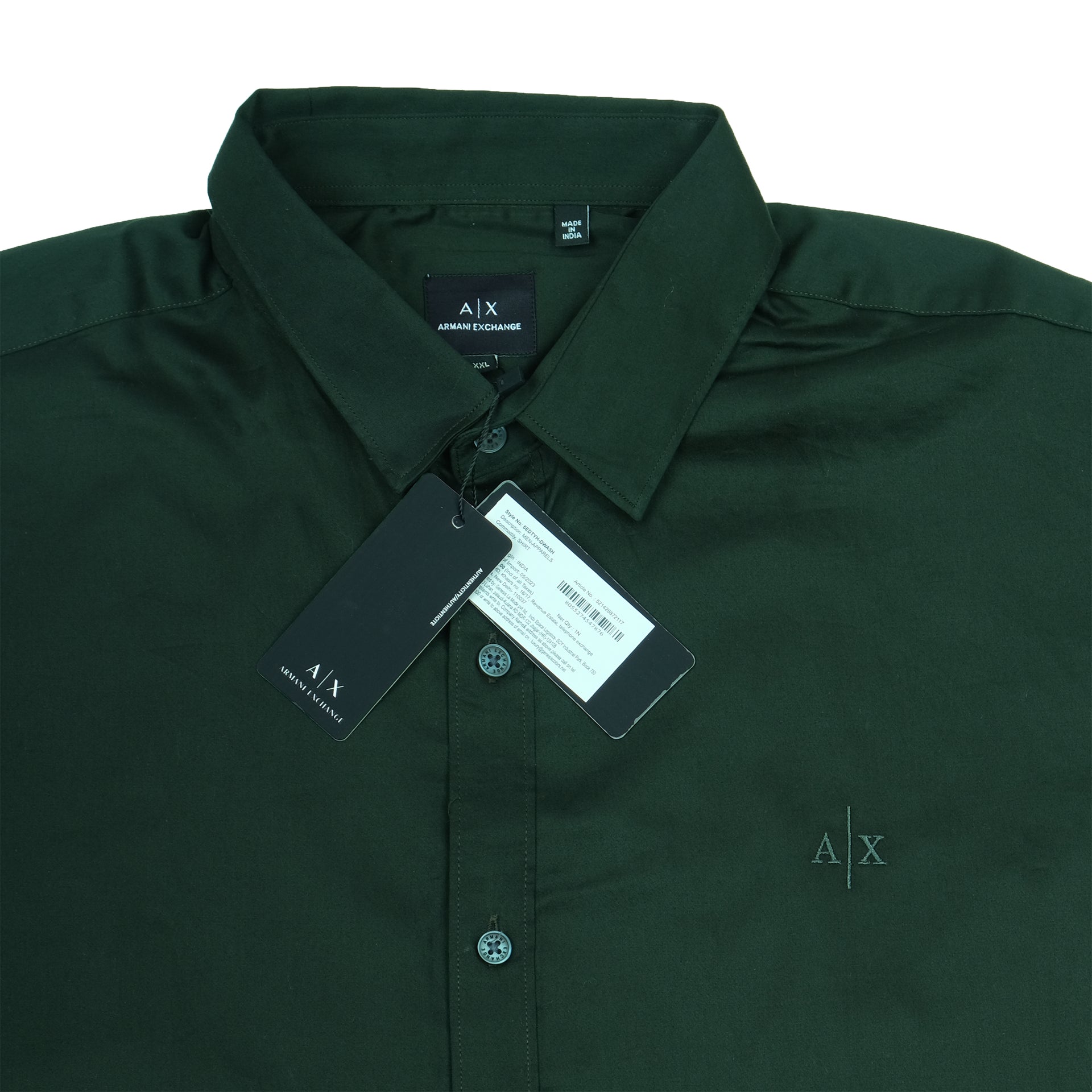 ARMANI EXCHANGE Enchanted Pine Classic Fit Long Sleeve Button-Up Shirt