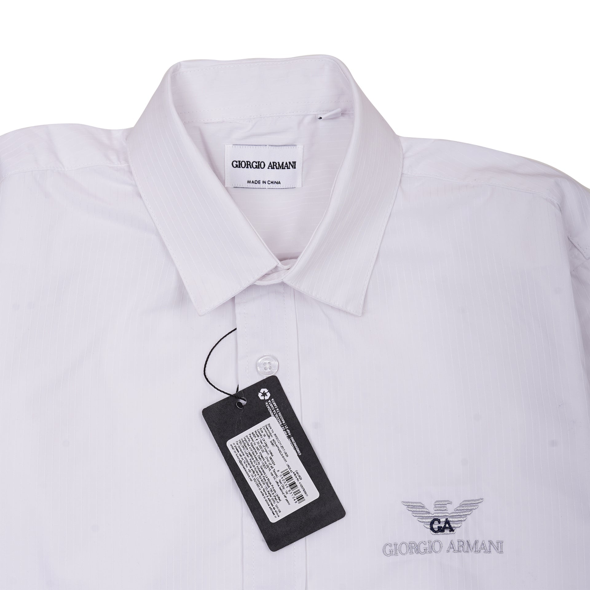 GIORGIO ARMANI Pearl Essence Tailored Fit Long Sleeve Dress Shirt