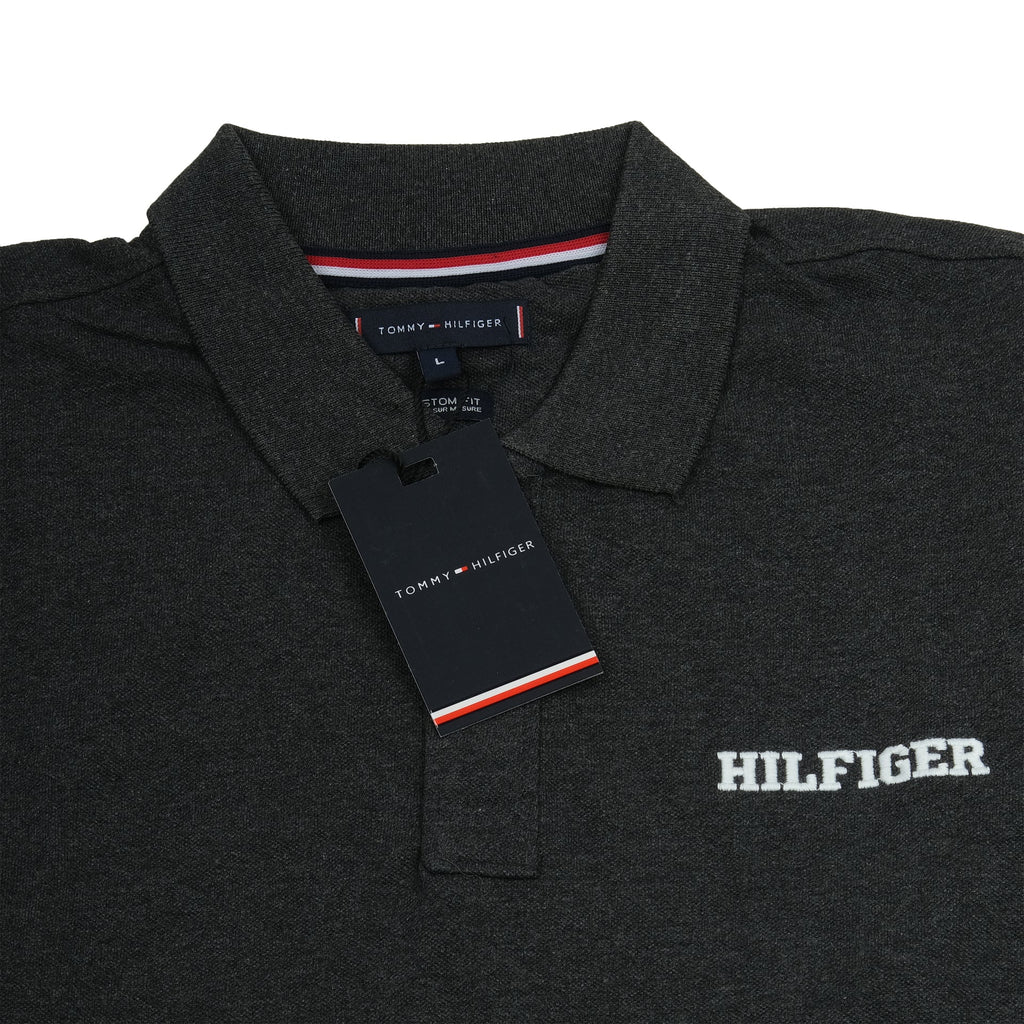 TOMMY HILFIGER Obsidian Slate Effortless Fit Short Sleeve Piqu�� Polo Shirt