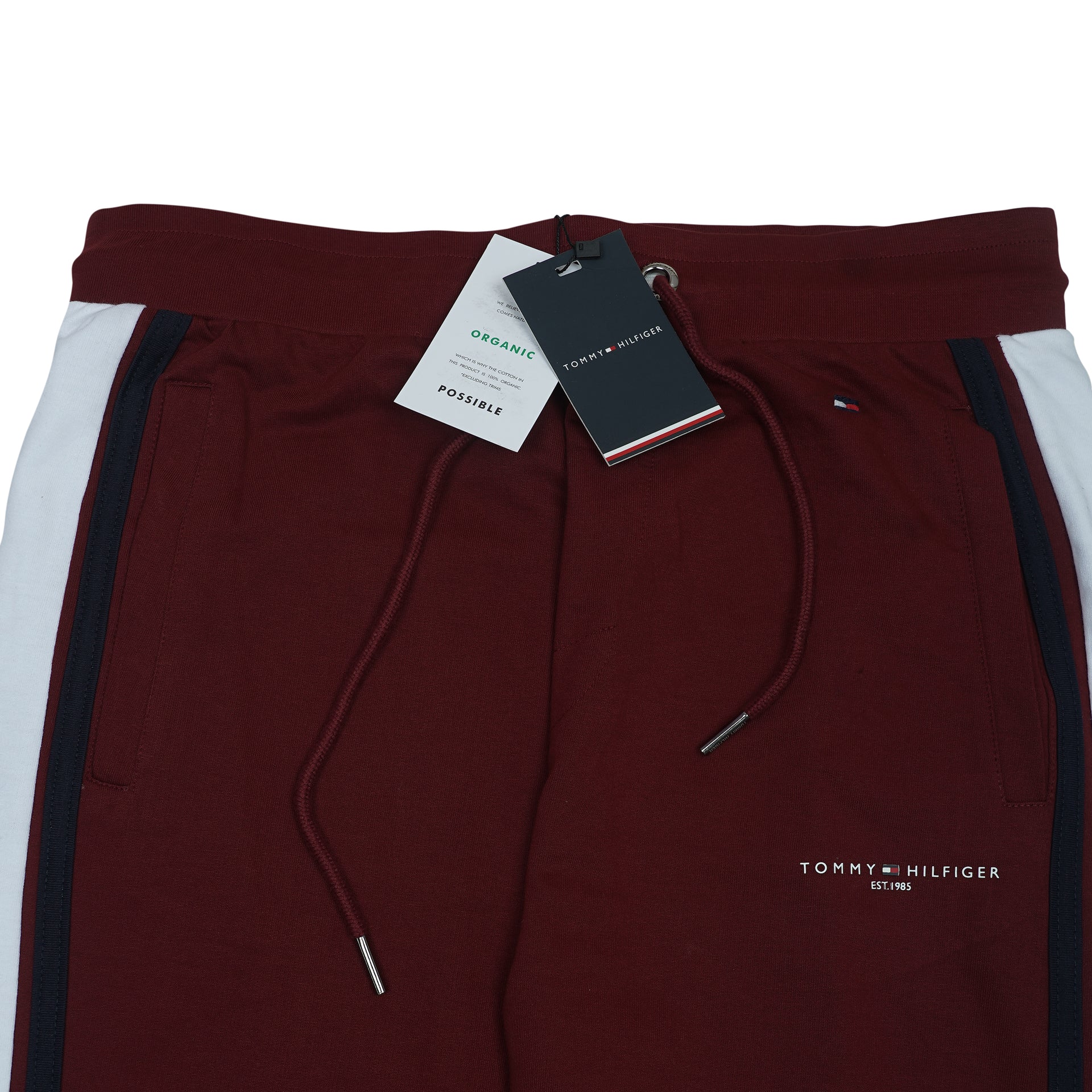 TOMMY HILFIGER Opulent Garnet Eclipse Tailored Fit Eco-Friendly Track Pants