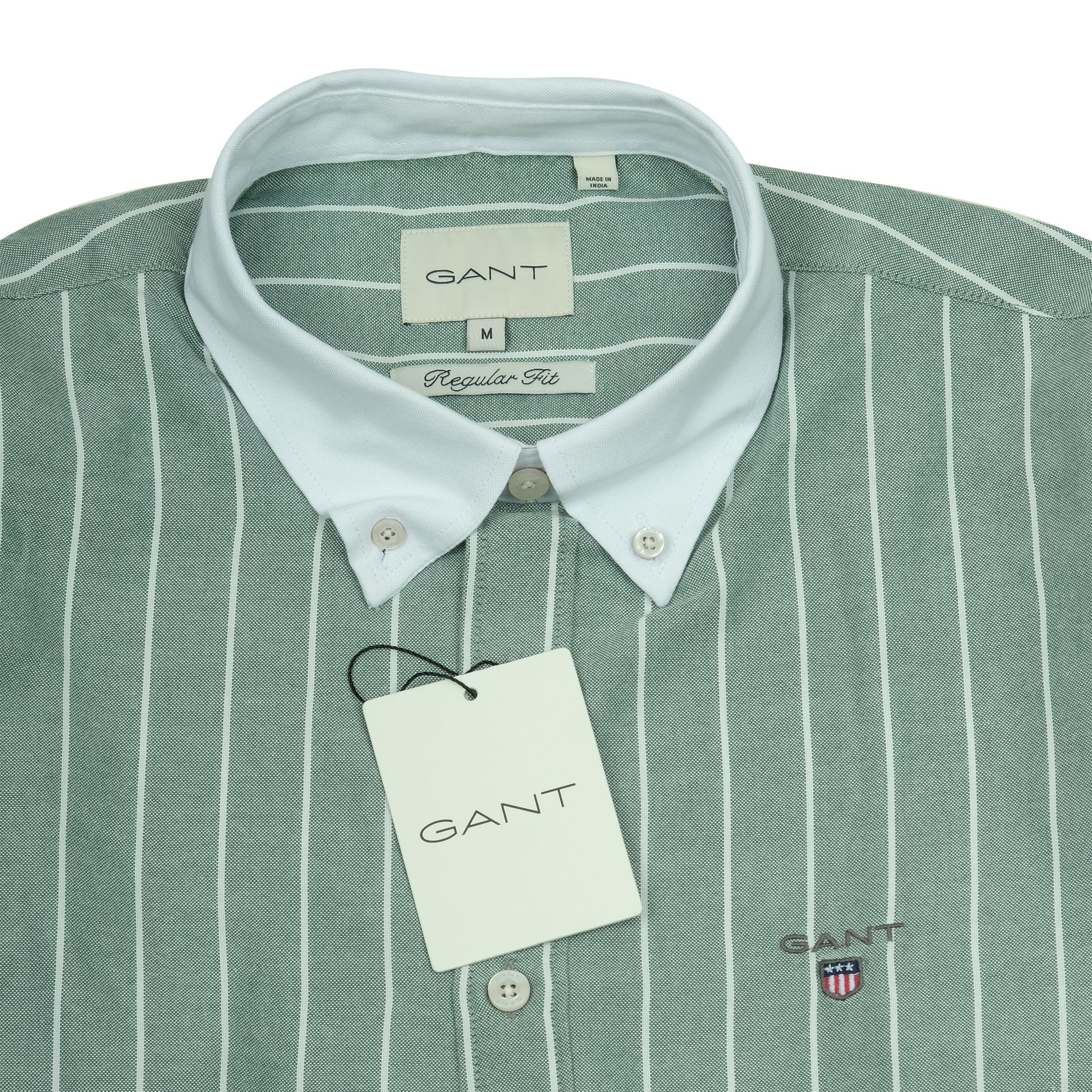 GANT Whispering Fern Regular Fit Long Sleeve Striped Shirt