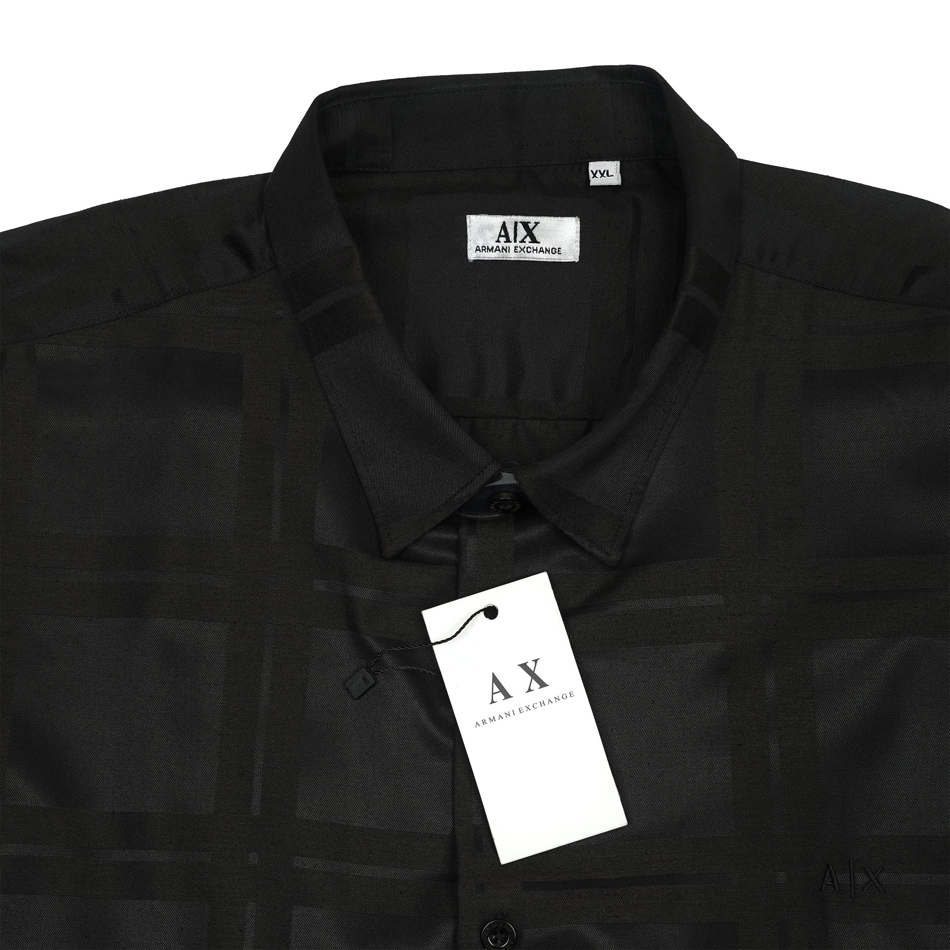 A|X Prismatic Onyx Whisper Slim Fit Long Sleeve Satin Shirt