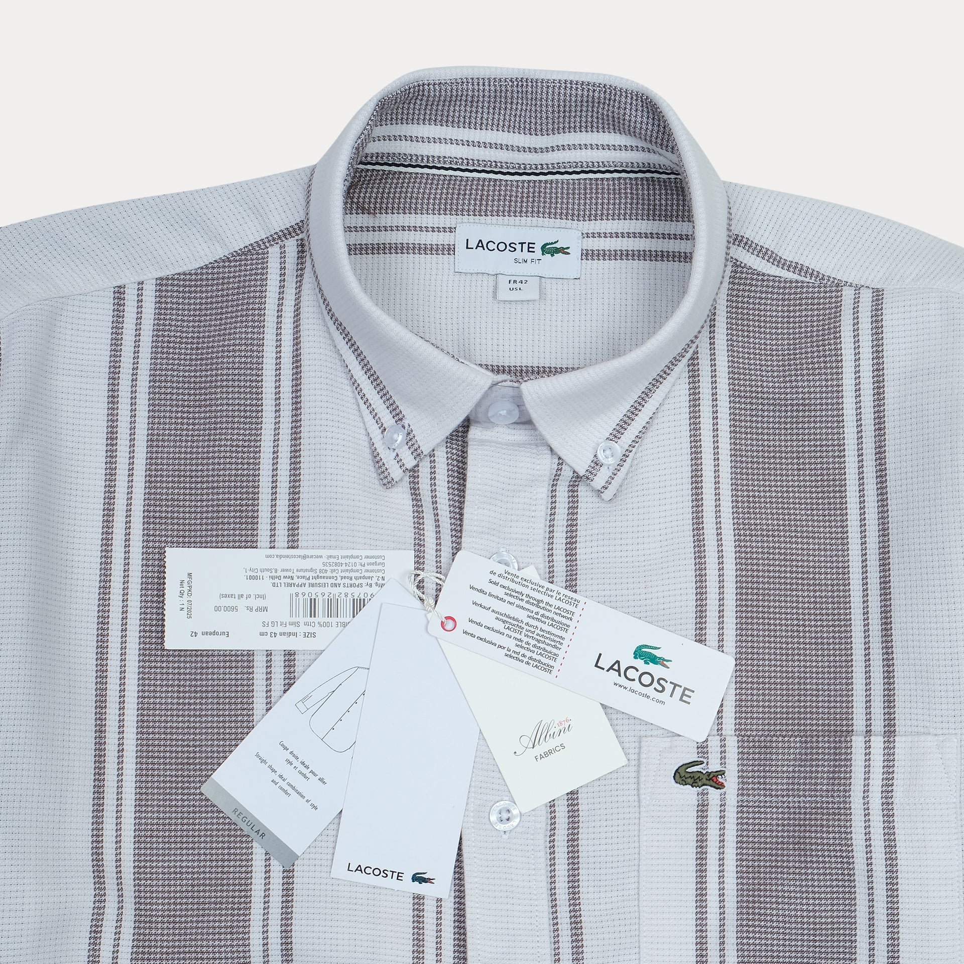 Lacoste Striped Casual Button-Up Shirt